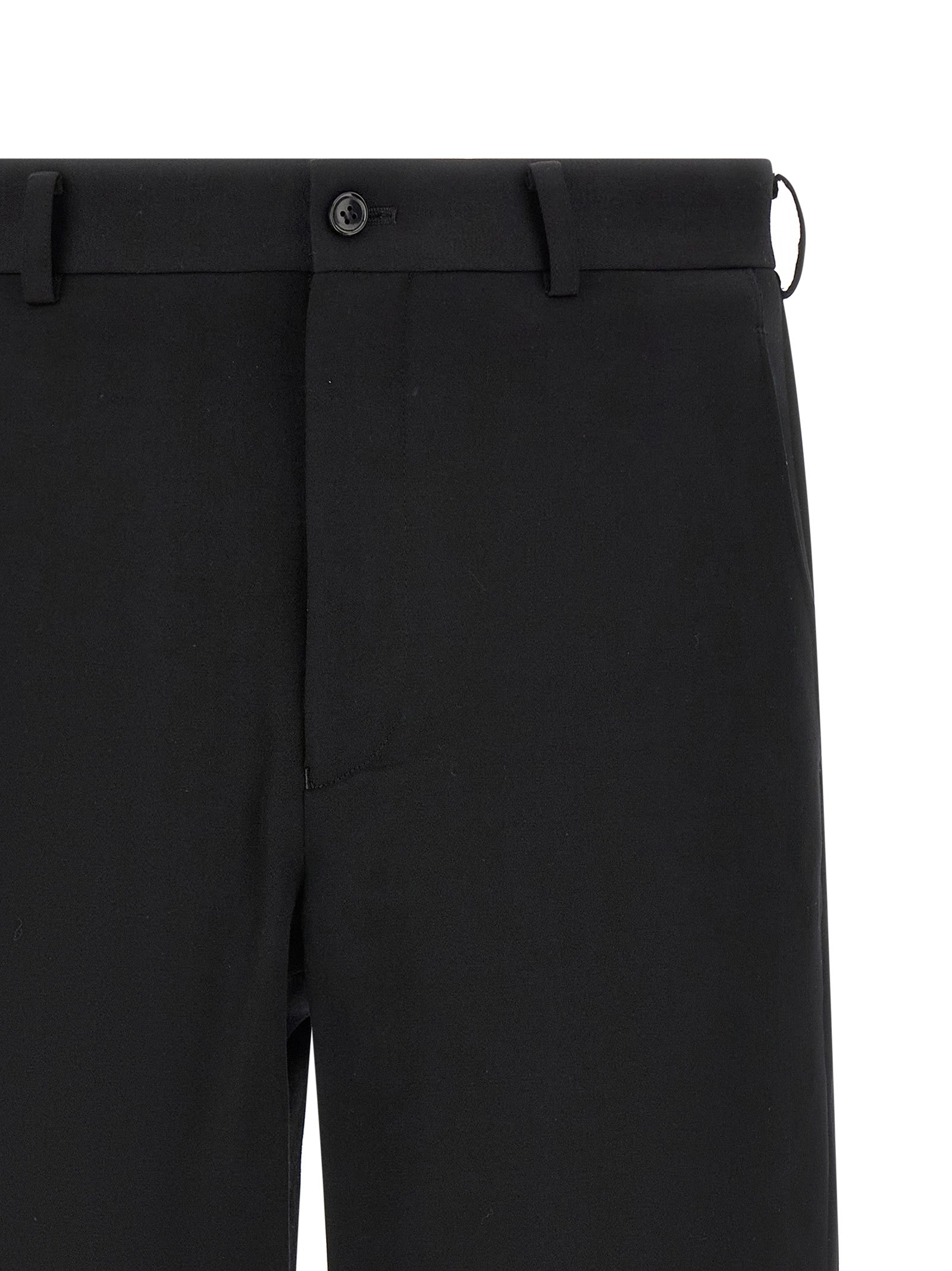 Comme Des Garçons Schwarze Woll-Bermudashorts