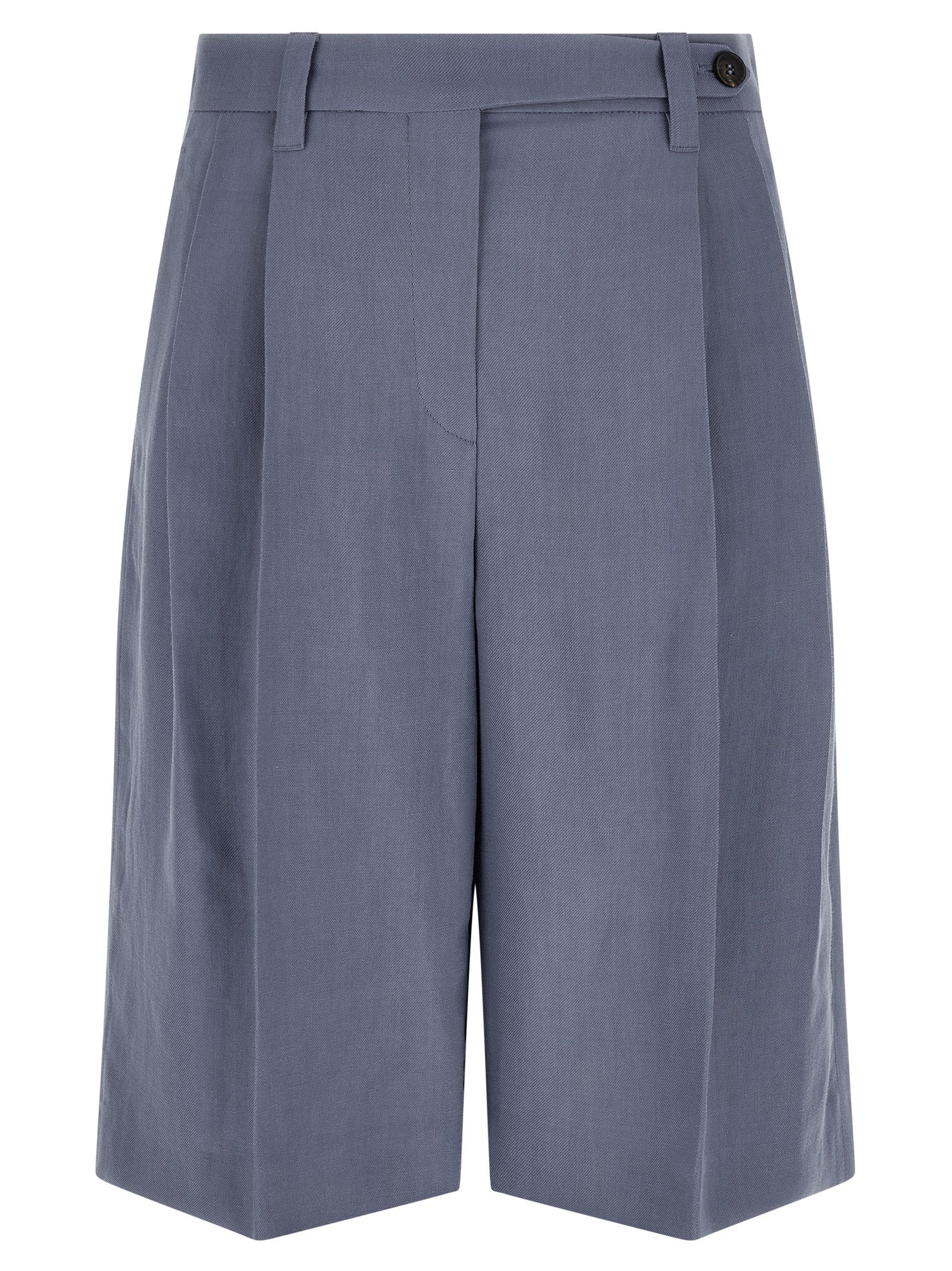 Brunello Cucinelli Blaue Bermuda-Shorts aus Viskose