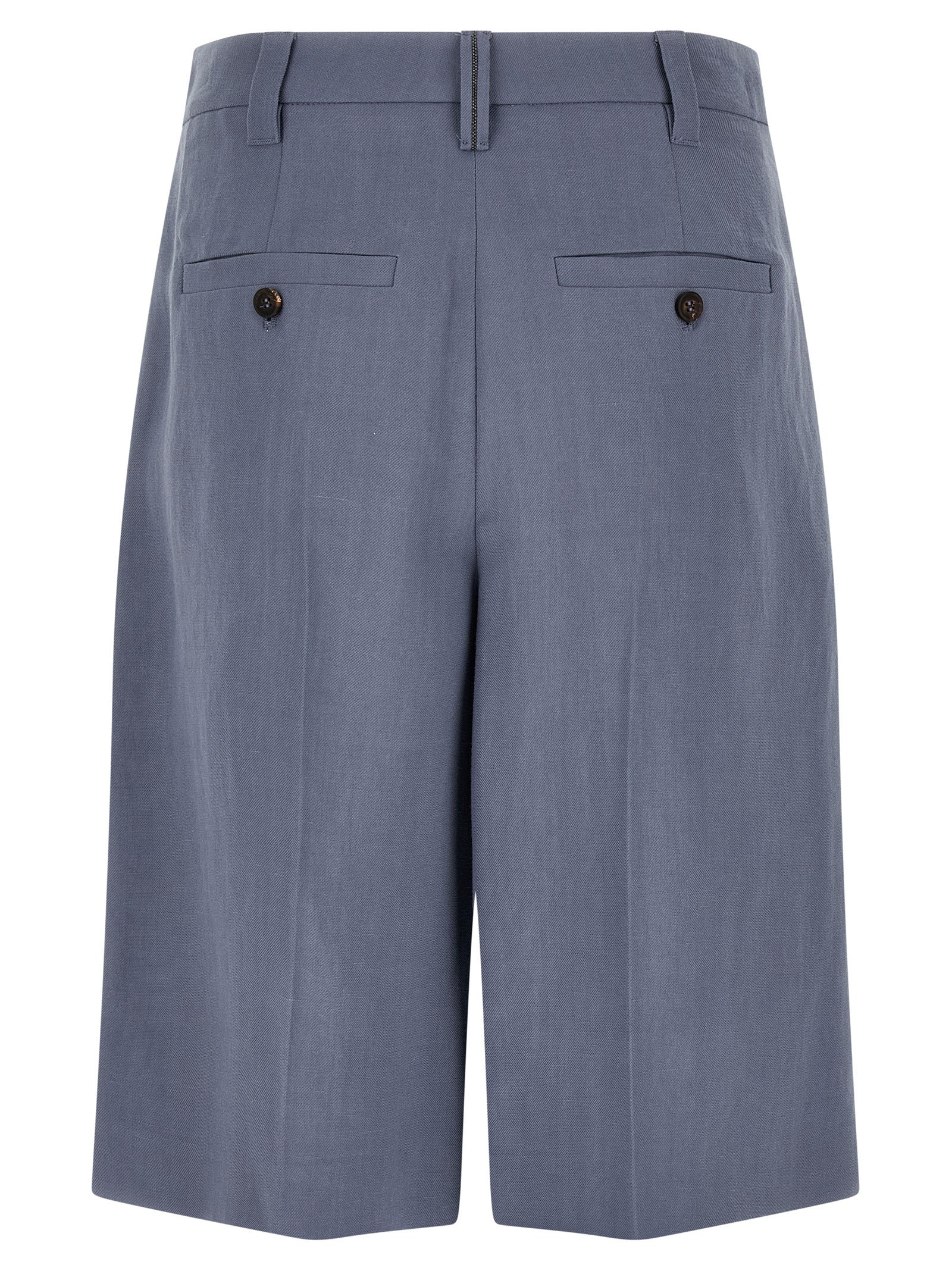 Brunello Cucinelli Blaue Bermuda-Shorts aus Viskose