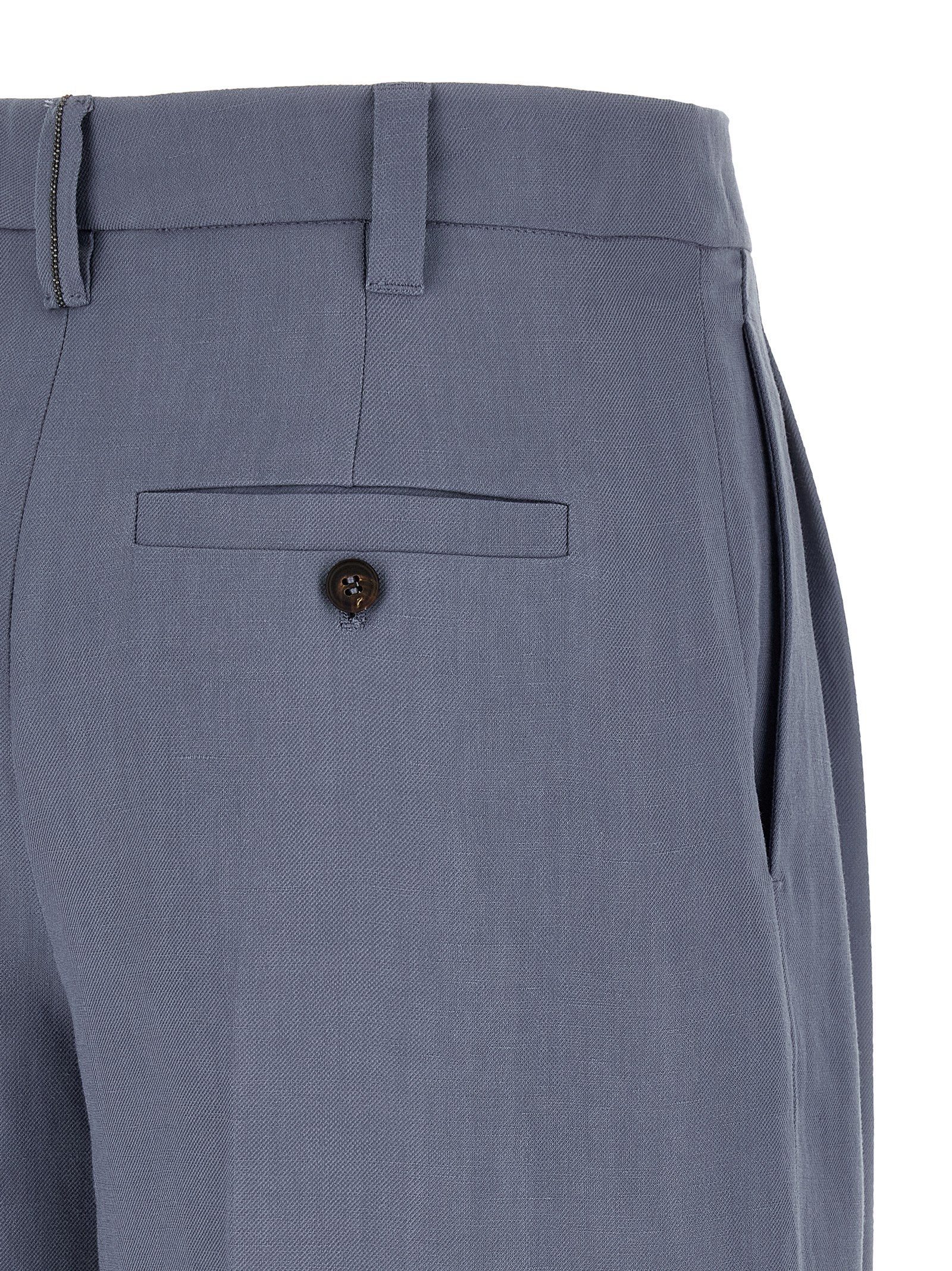 Brunello Cucinelli Blaue Bermuda-Shorts aus Viskose