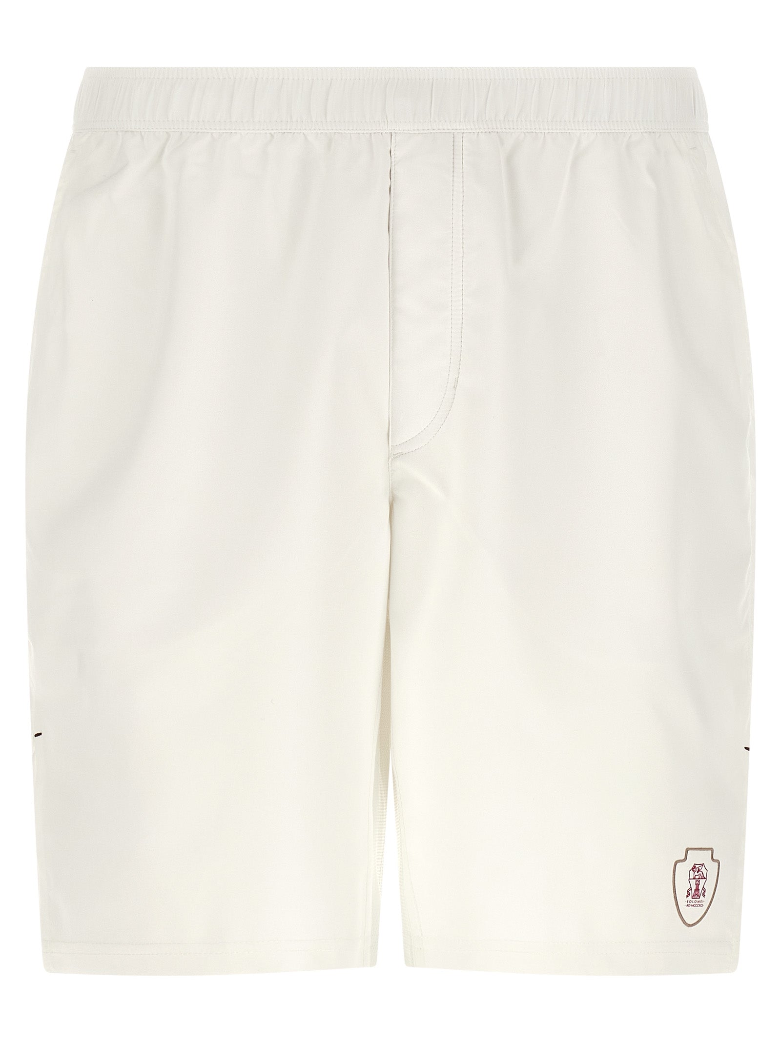 Brunello Cucinelli Weiße Bermuda-Shorts aus Polyester