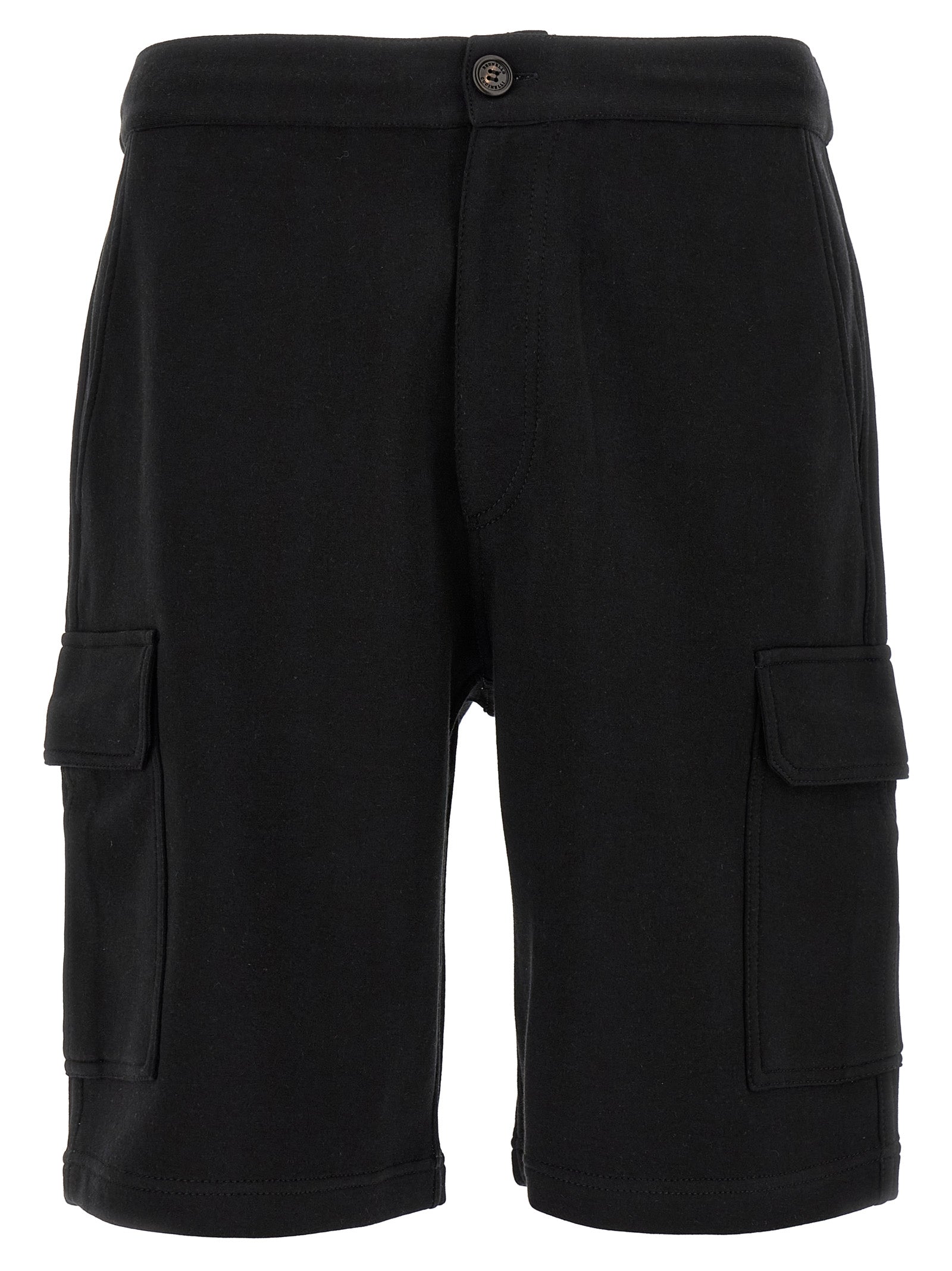 Brunello Cucinelli Schwarze Baumwoll-Bermudashorts