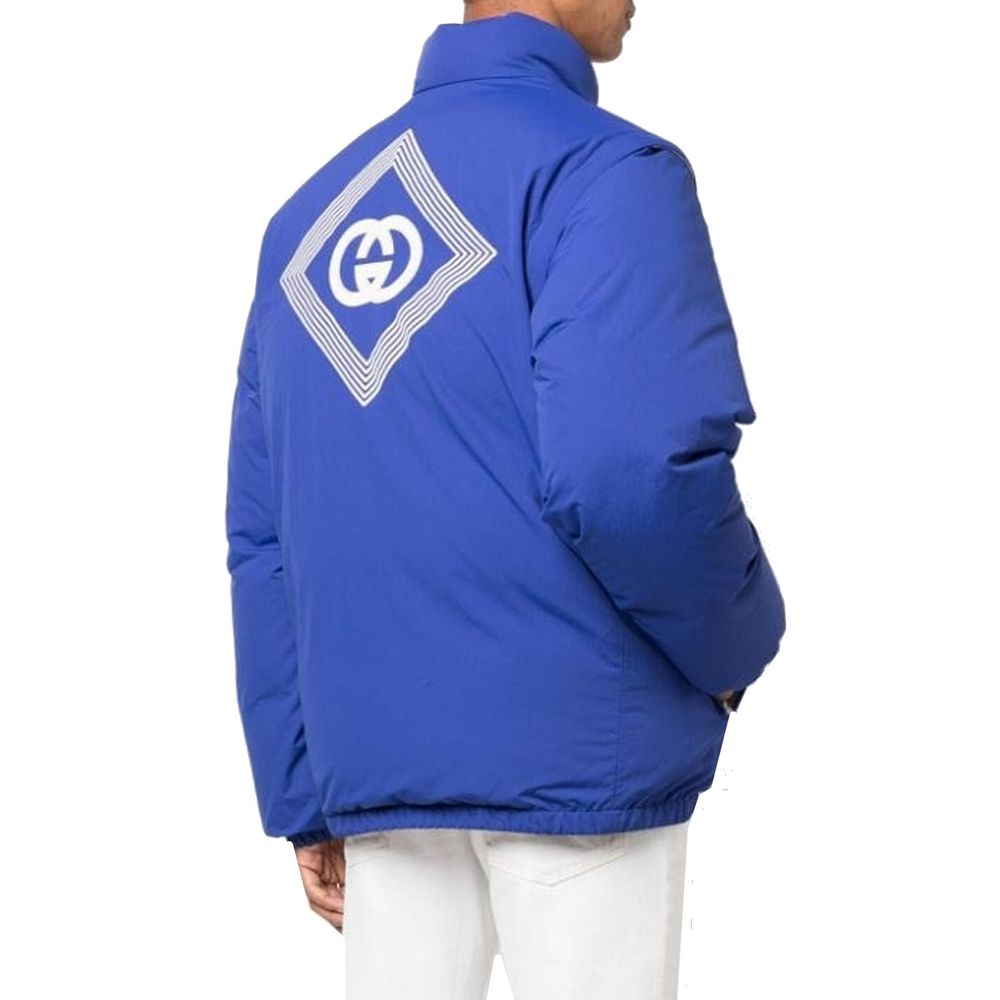 Gucci Blauer Mantel aus Polyamid
