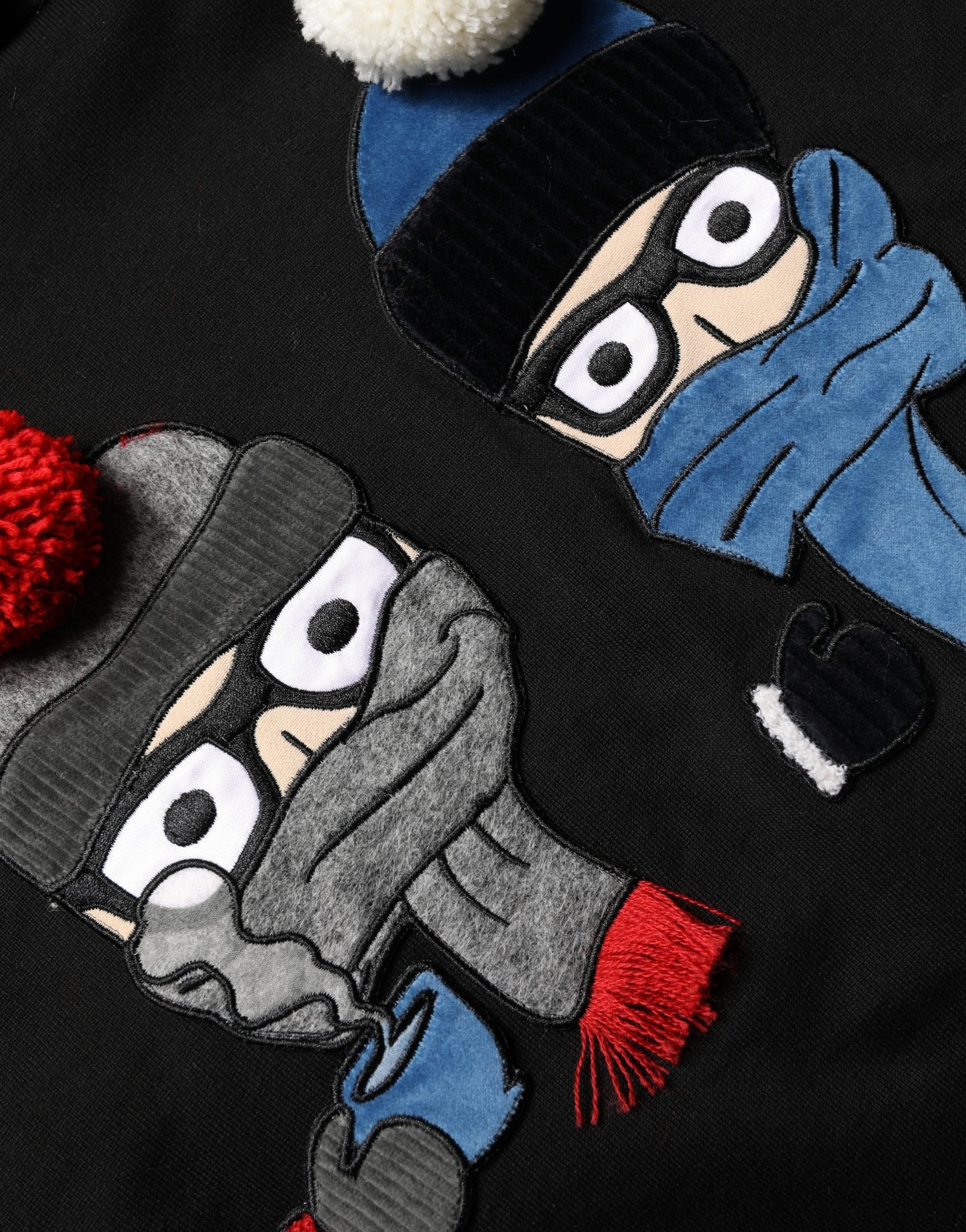 Dolce & Gabbana #dgfamily Schwarzer Kapuzenpullover aus Baumwolle für Herren