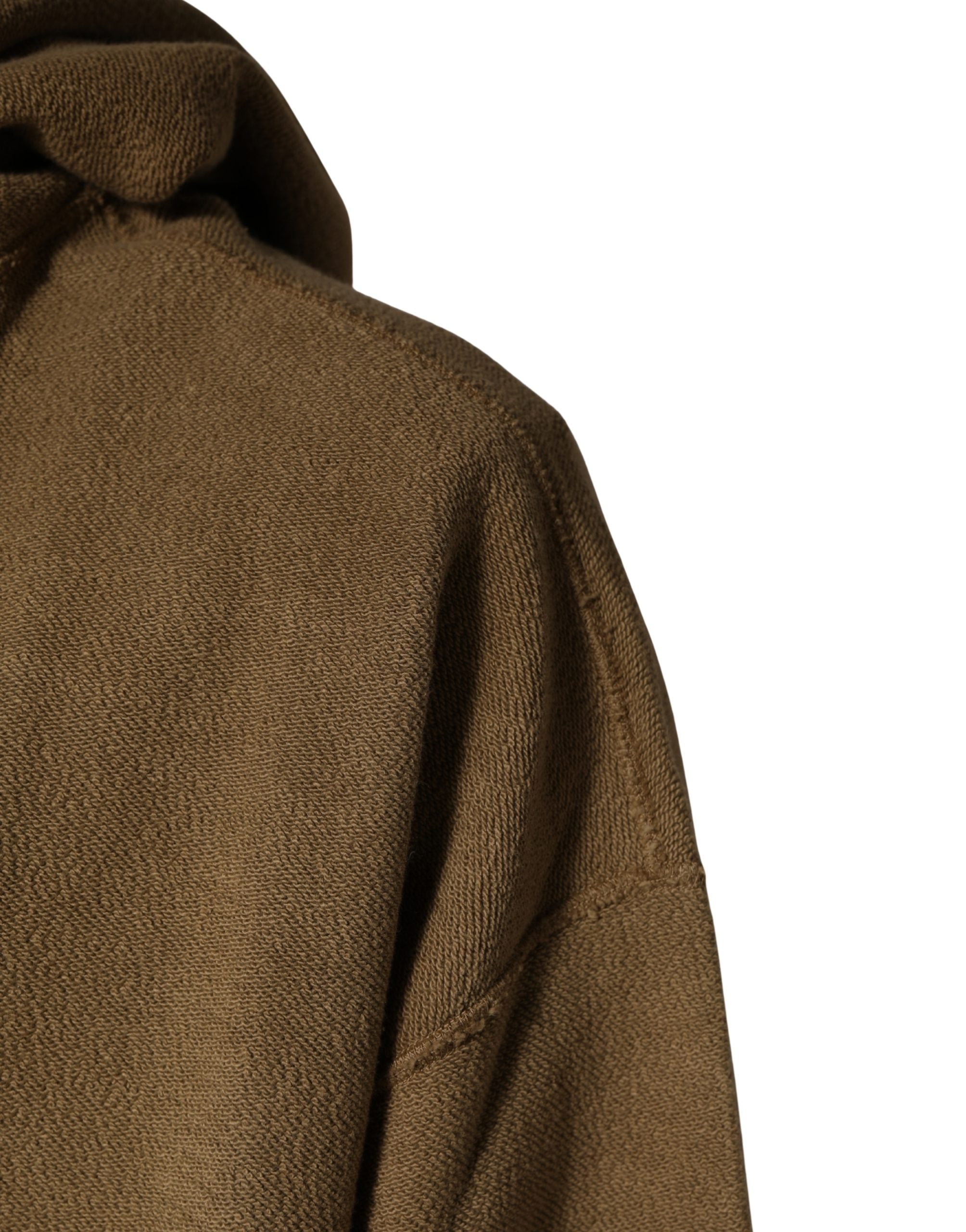 Dolce & Gabbana Kapuzenpullover aus Baumwolle in Braun mit Logo-Münze