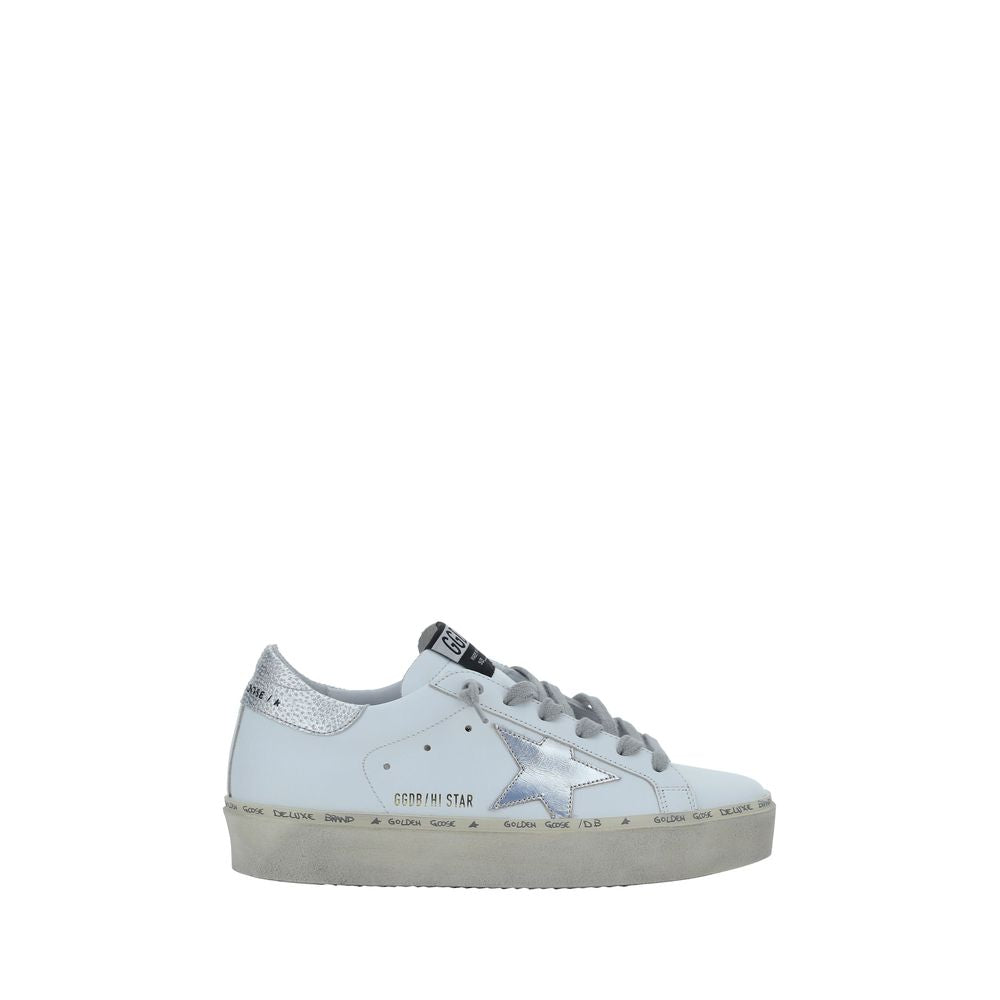Golden Goose Weiße Low-Top-Sneaker aus Kalbsleder Bos Taurus
