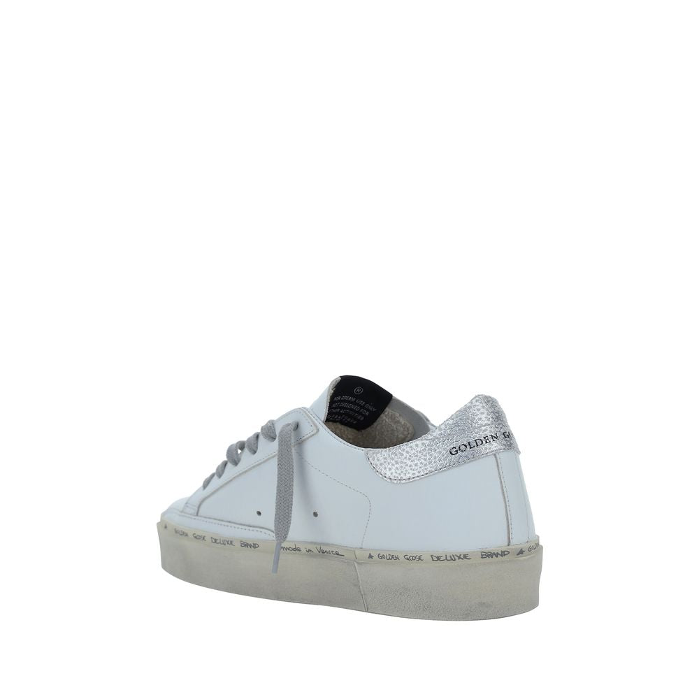 Golden Goose Weiße Low-Top-Sneaker aus Kalbsleder Bos Taurus