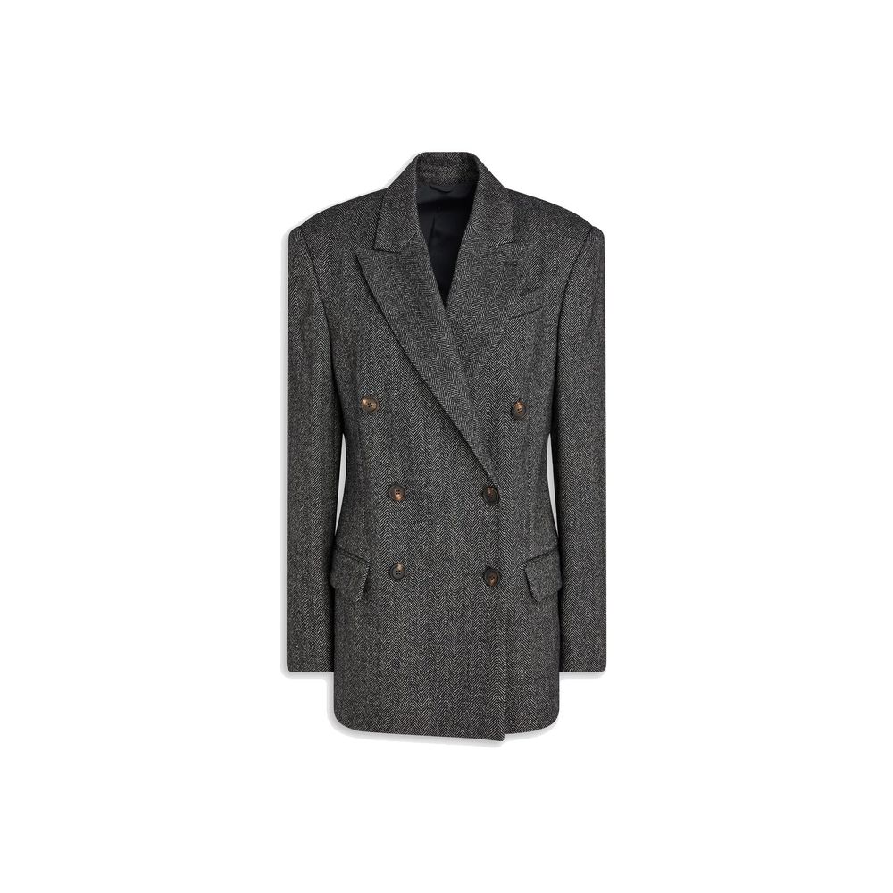 Brunello Cucinelli Schwarzer Blazer aus Elasthan