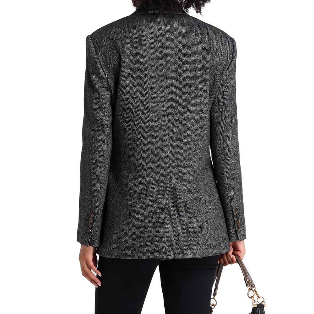 Brunello Cucinelli Schwarzer Blazer aus Elasthan