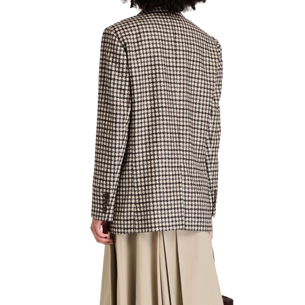 Brunello Cucinelli Brauner Alpaka-Leder-Blazer