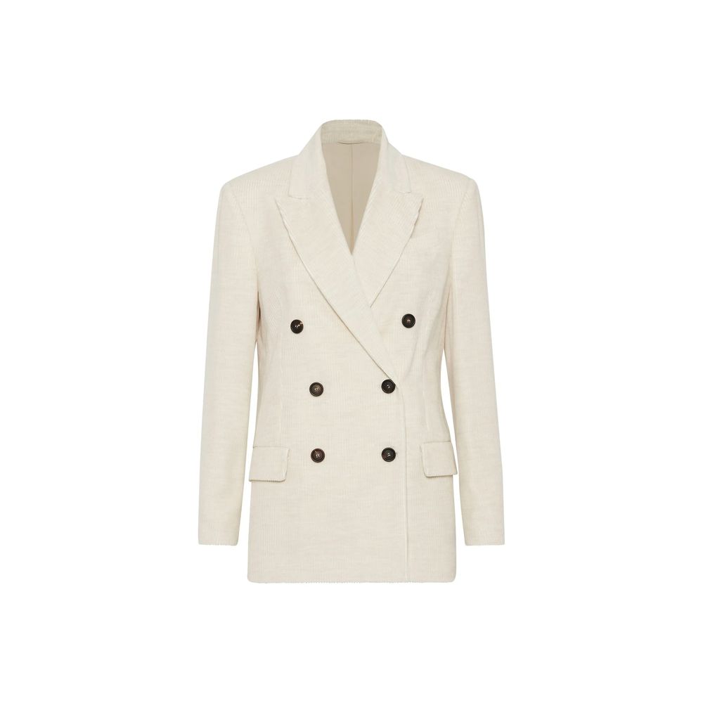 Brunello Cucinelli Weißer Baumwollblazer