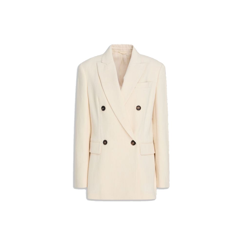 Brunello Cucinelli Weißer Baumwollblazer