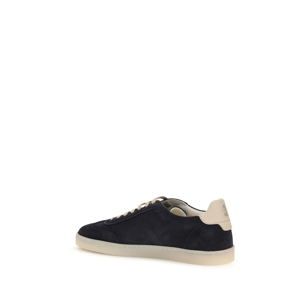 Brunello Cucinelli Braune Kalbsleder Bos Taurus Low Top Sneaker