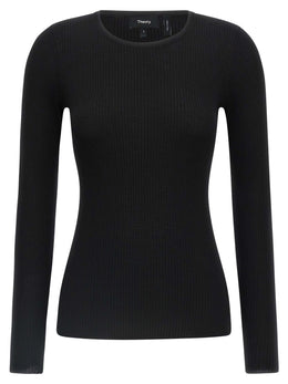 Theory Schwarzer Cardigan aus Merinowolle