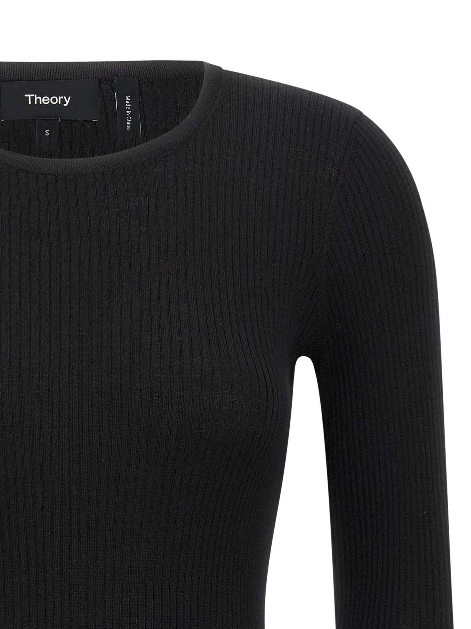 Theory Schwarzer Cardigan aus Merinowolle