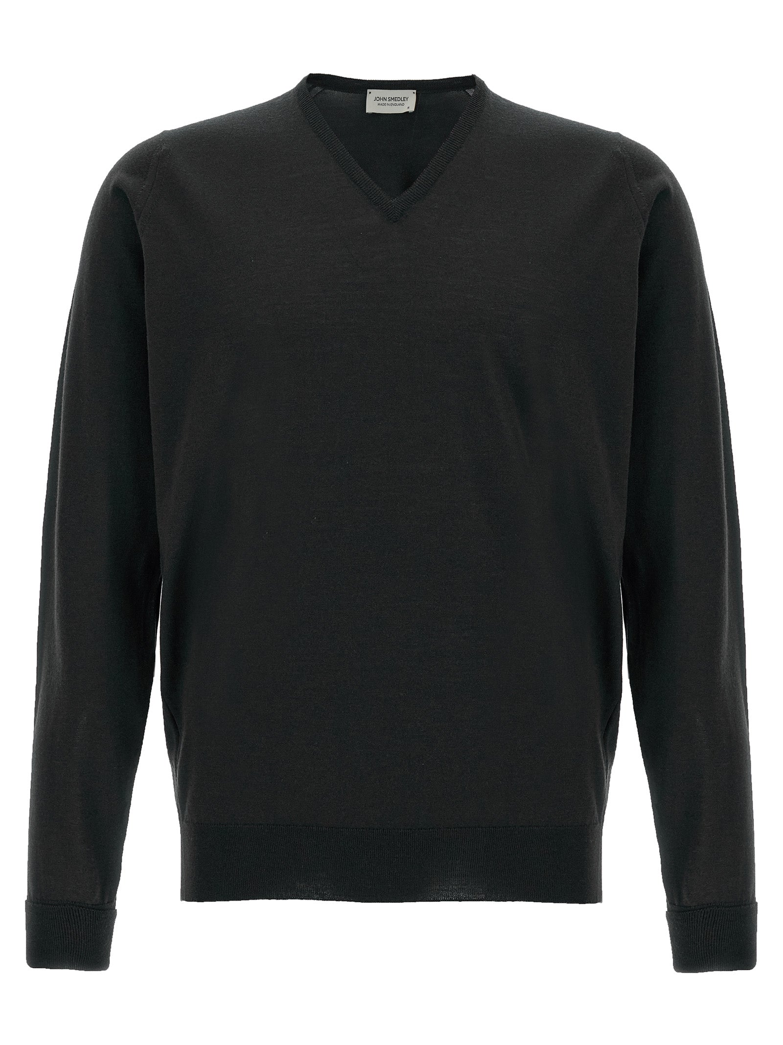 JOHN SMEDLEY Schwarzer Cardigan aus Merinowolle