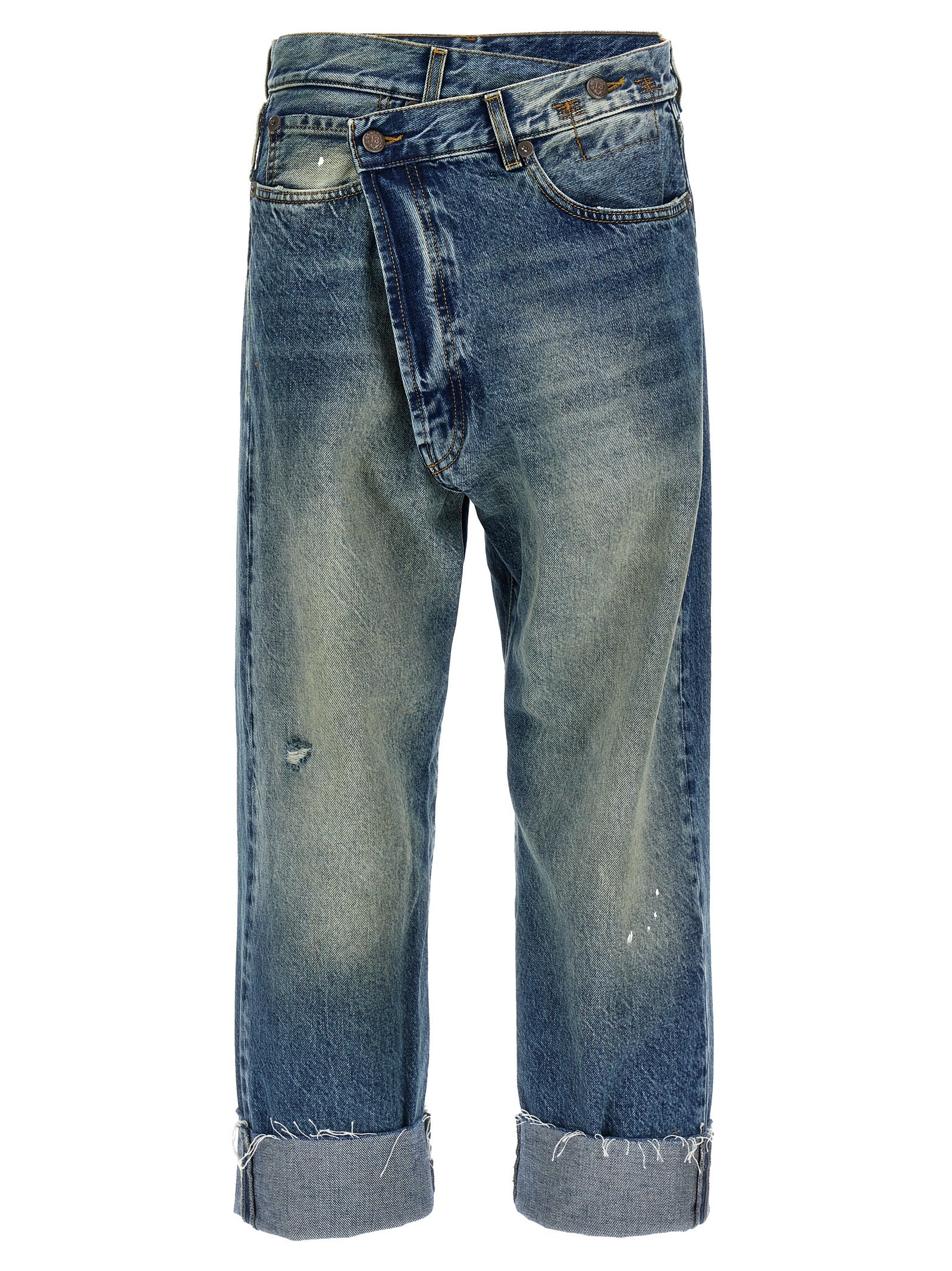R13 Blaue Jeans aus Baumwolle im geraden Schnitt