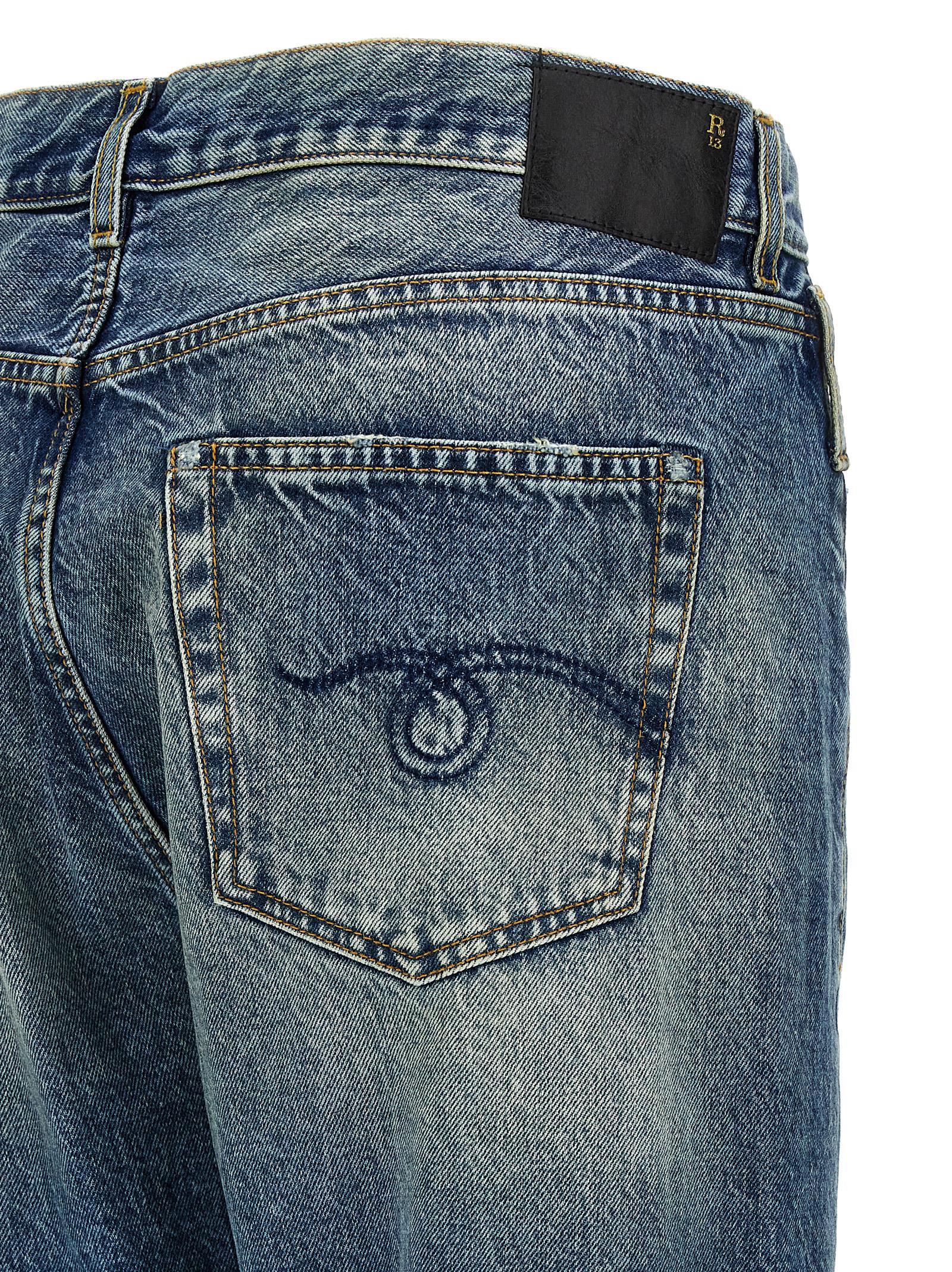 R13 Blaue Jeans aus Baumwolle im geraden Schnitt