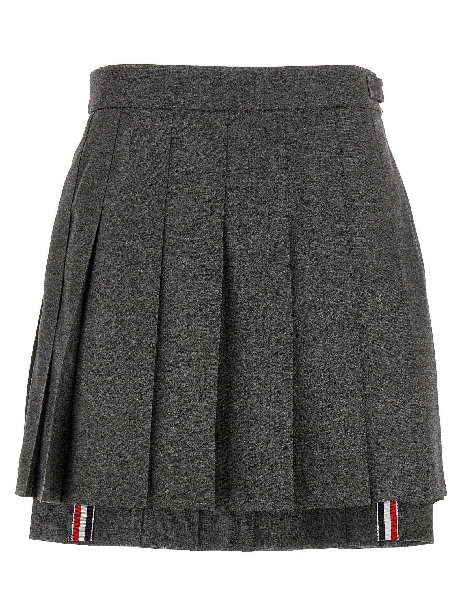 Thom Browne Grauer Woll-Maxirock