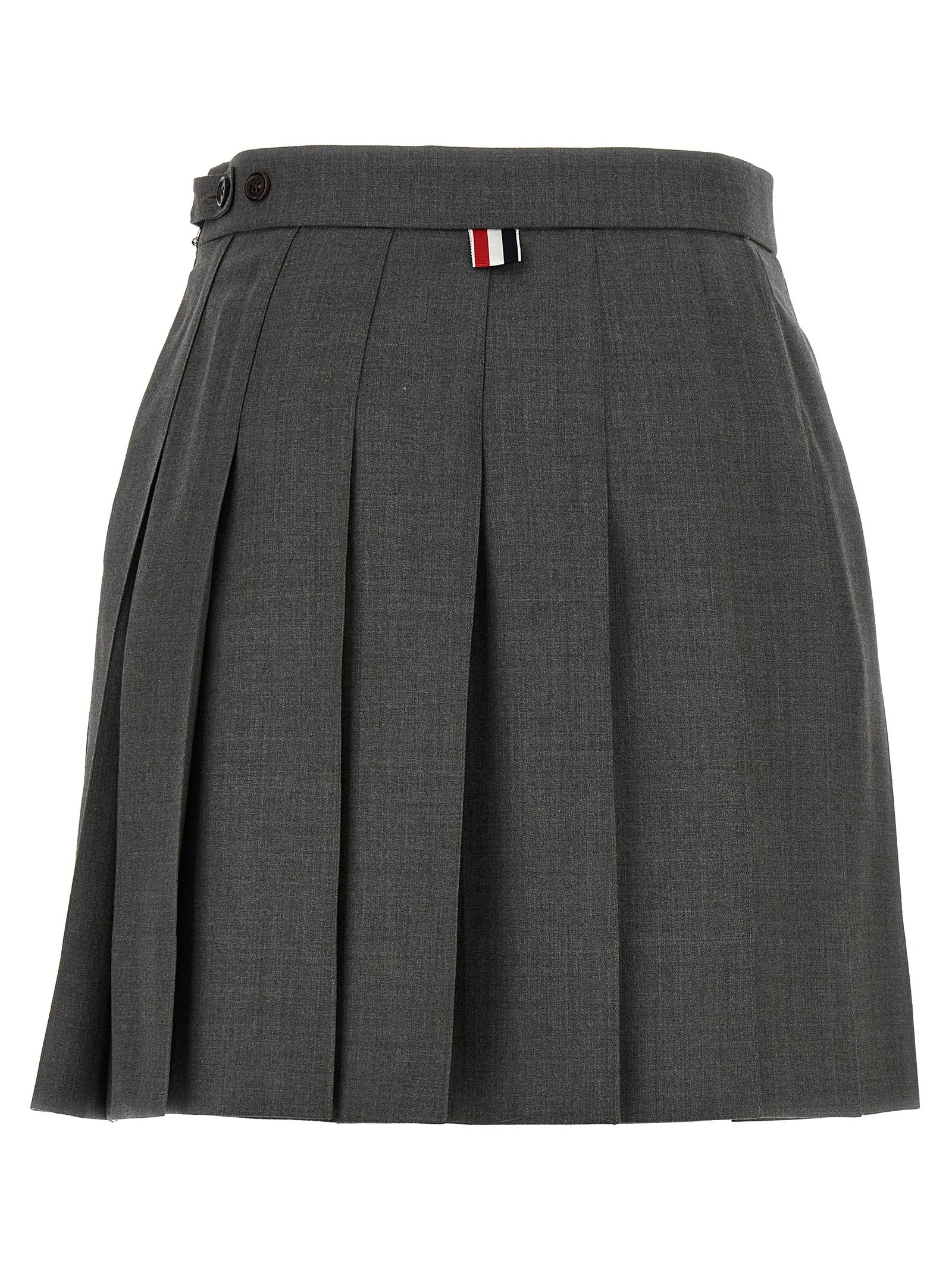 Thom Browne Grauer Woll-Maxirock