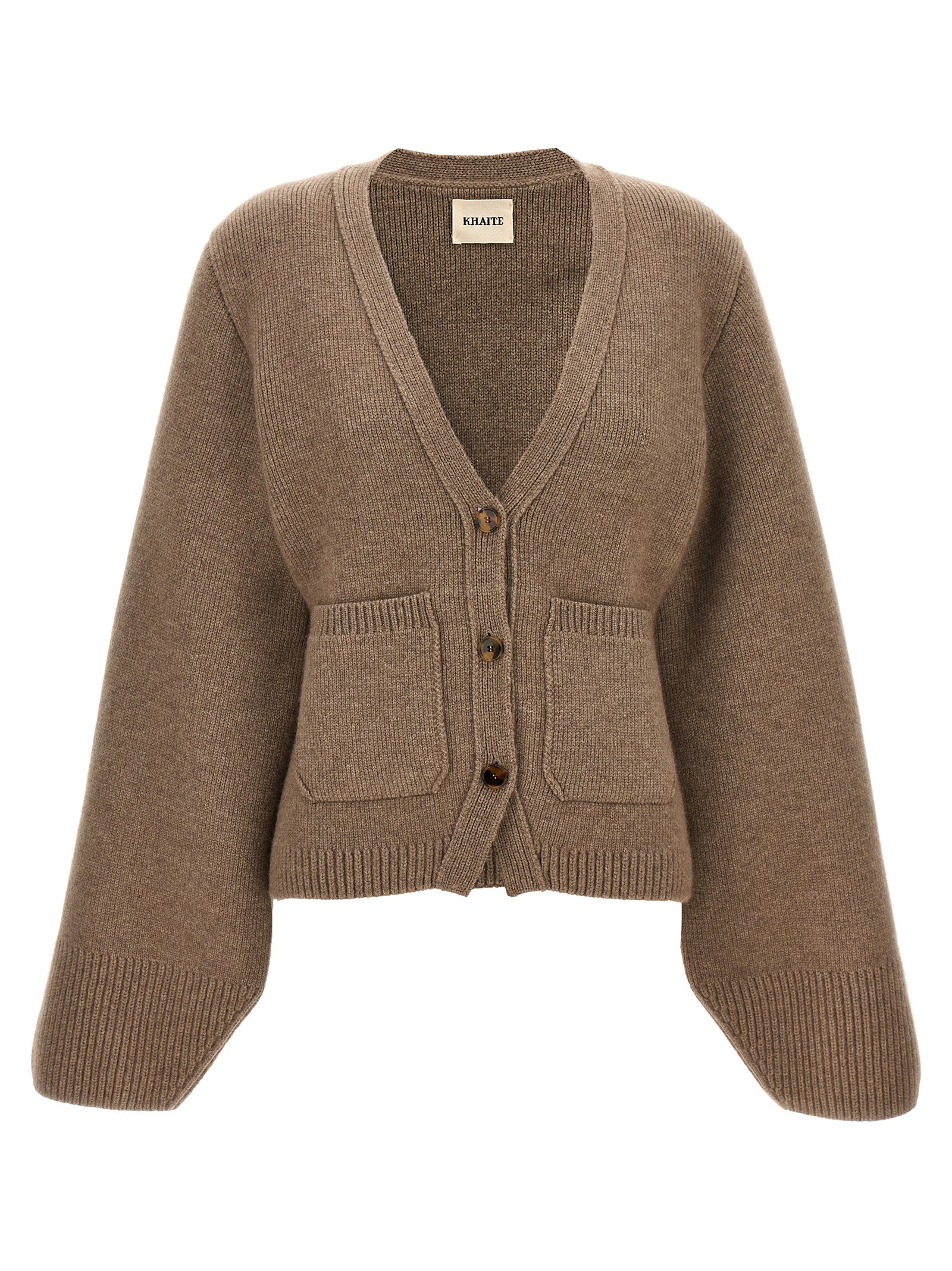 Khaite Brauner Kaschmir-Strickjacke