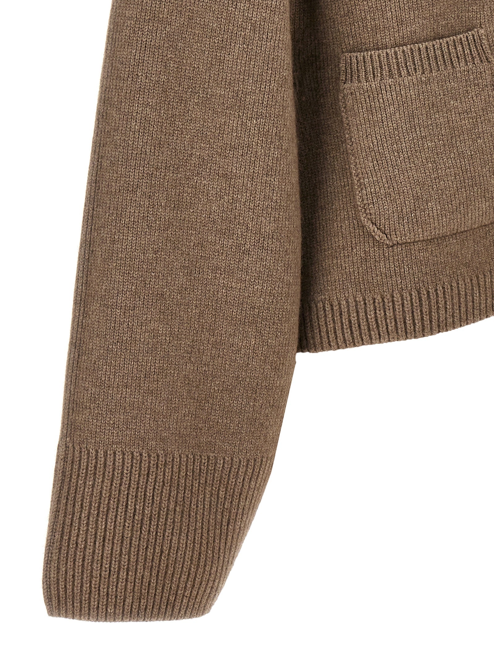 Khaite Brauner Kaschmir-Strickjacke