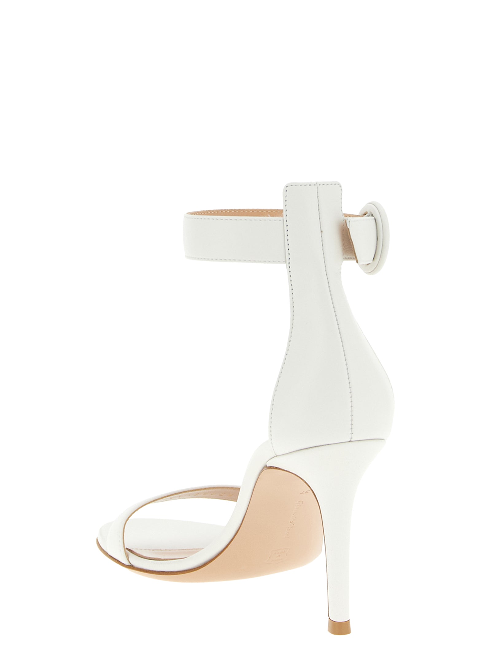 Gianvito Rossi Weiße Napa Leder / Kalbsleder Stiletto-Sandalen