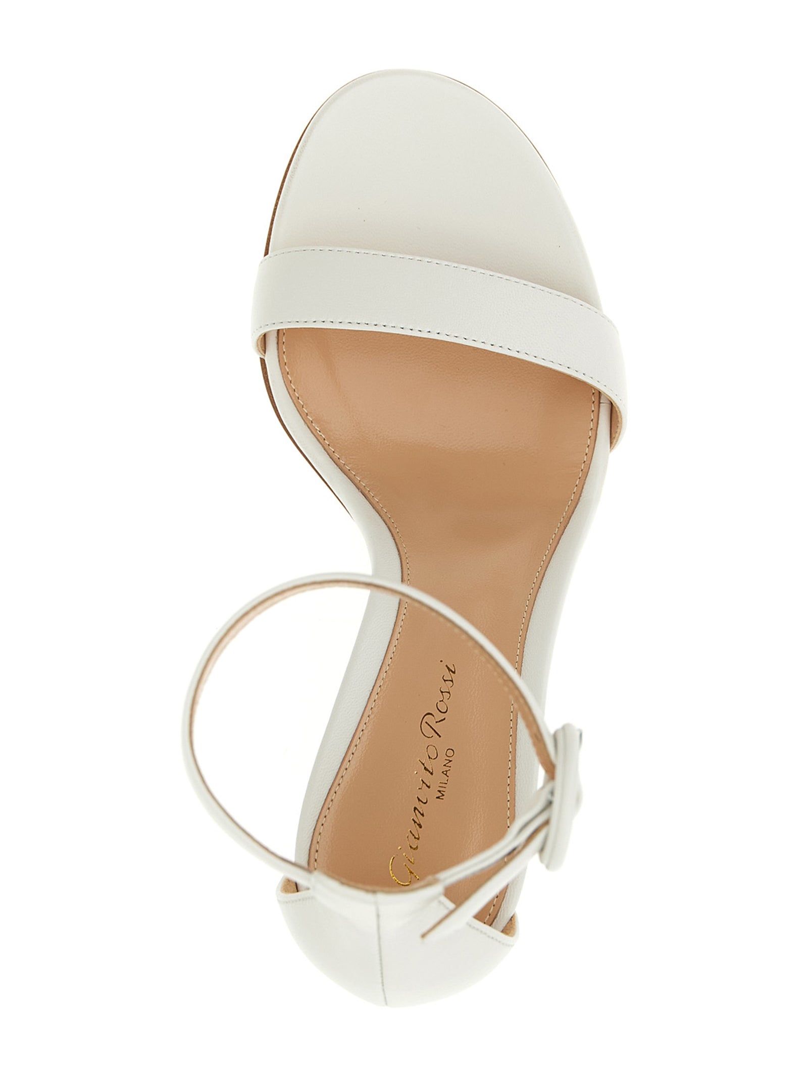 Gianvito Rossi Weiße Napa Leder / Kalbsleder Stiletto-Sandalen