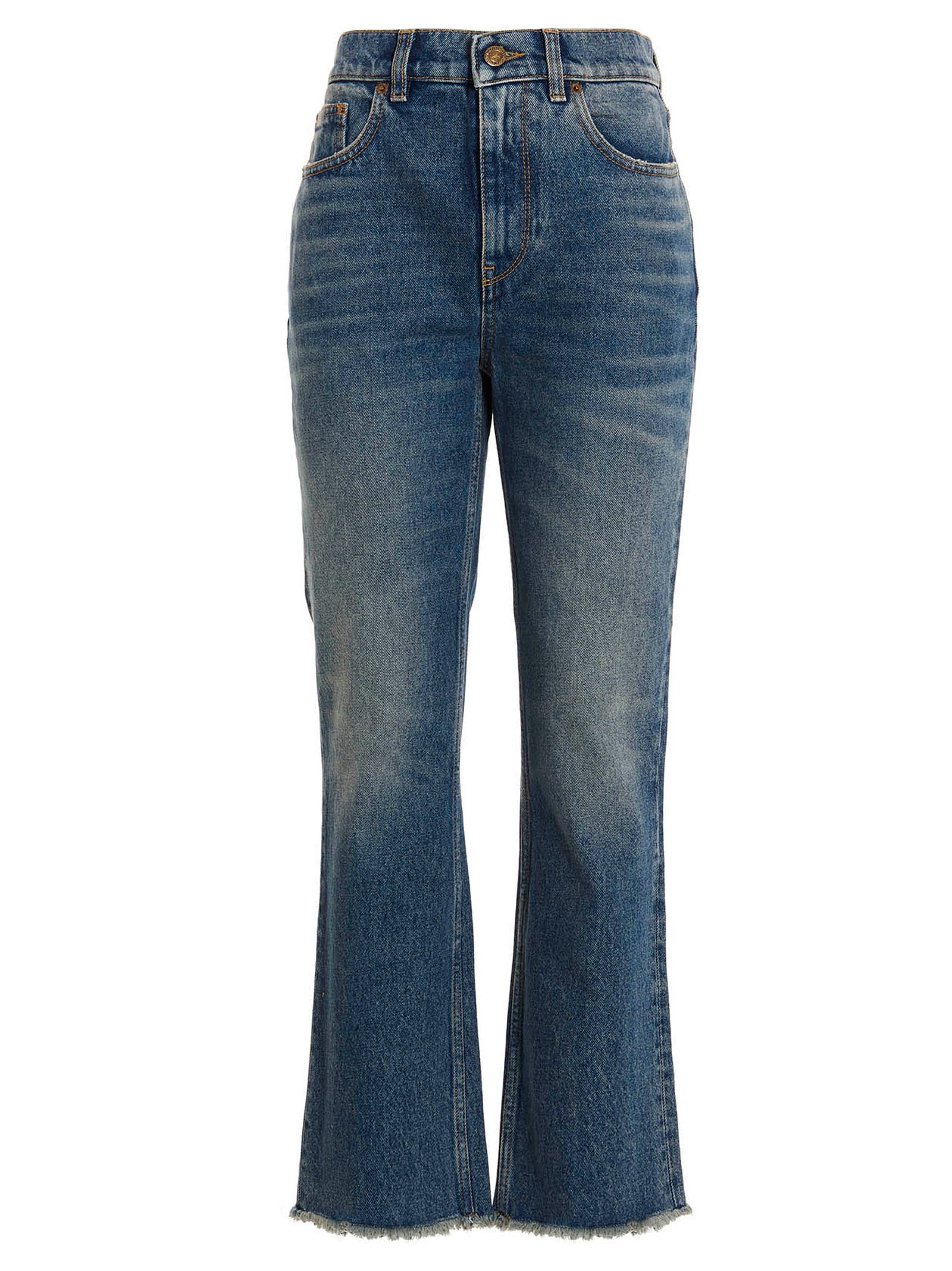 Golden Goose Blaue Baumwoll-Jeans mit ausgestelltem Bein