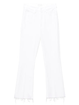 Mother Denim Weiße Baumwoll-Schlagjeans