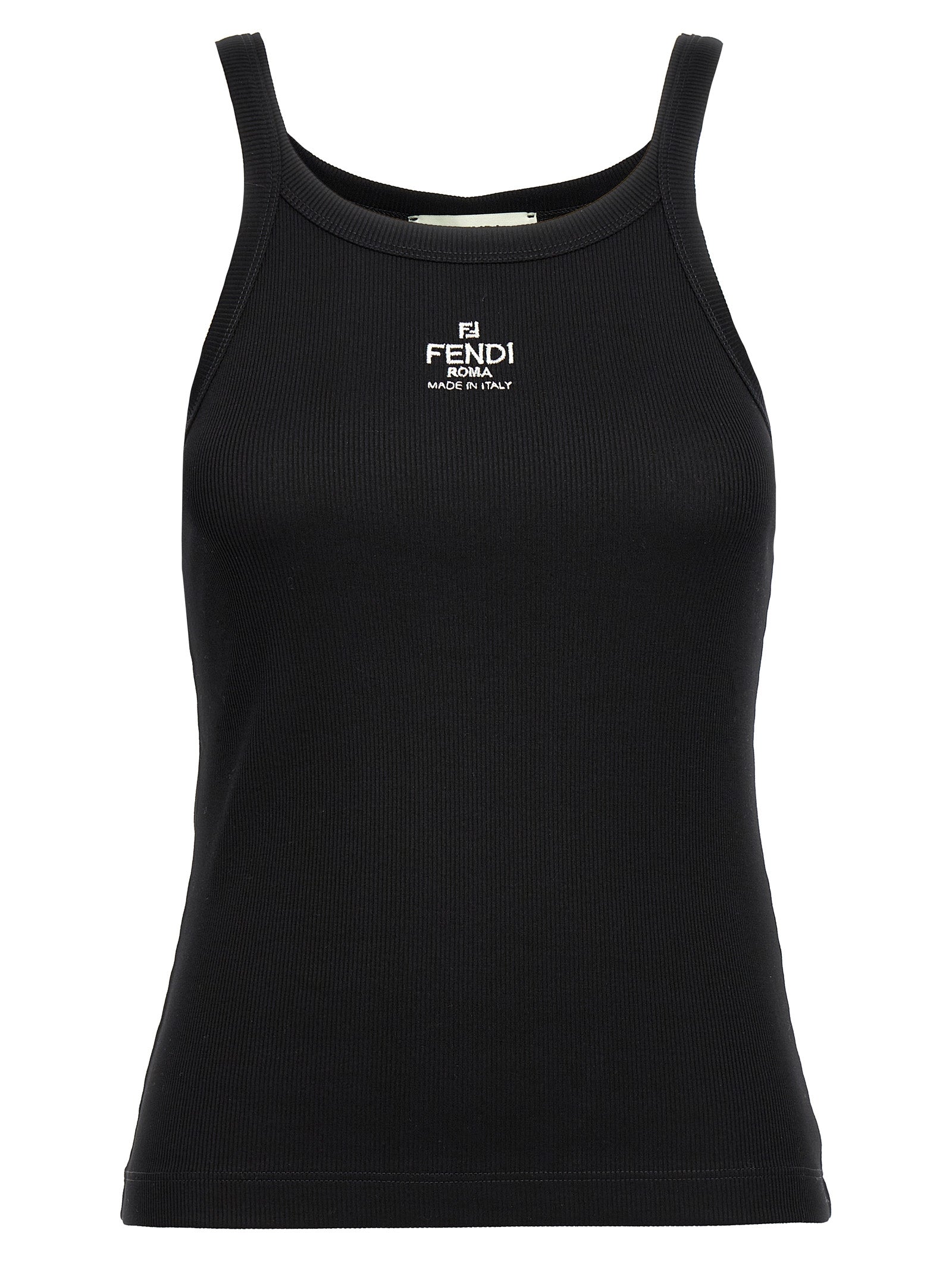 Fendi Schwarzes Baumwoll-T-Shirt