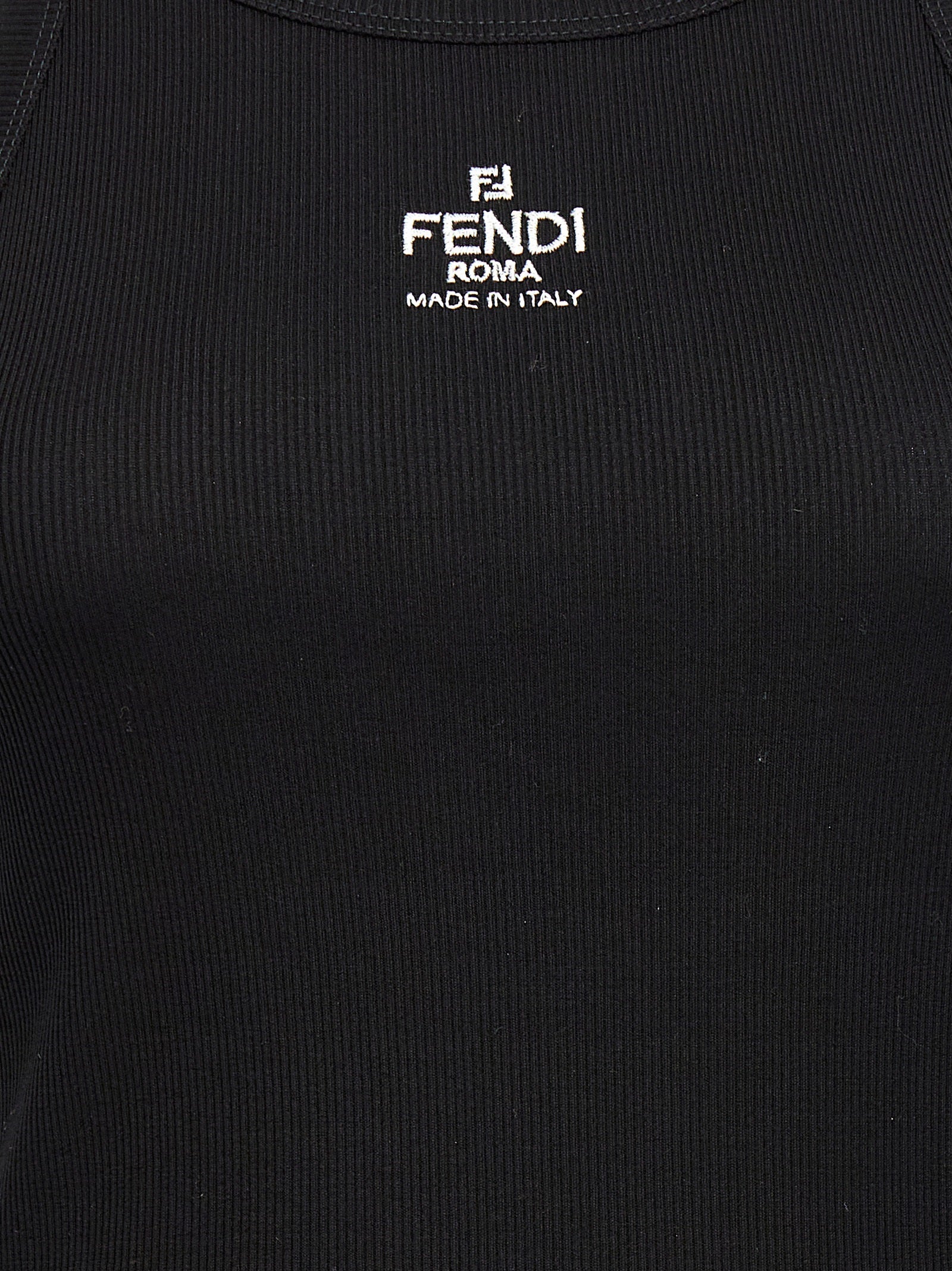 Fendi Schwarzes Baumwoll-T-Shirt