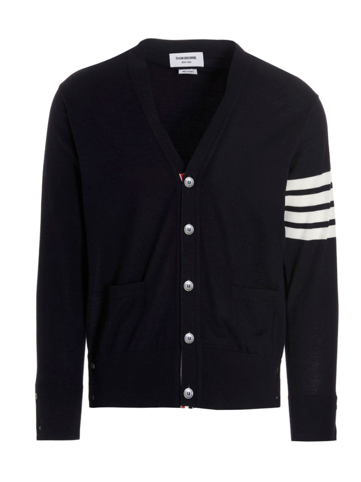 Thom Browne Blauer Cardigan aus Merinowolle