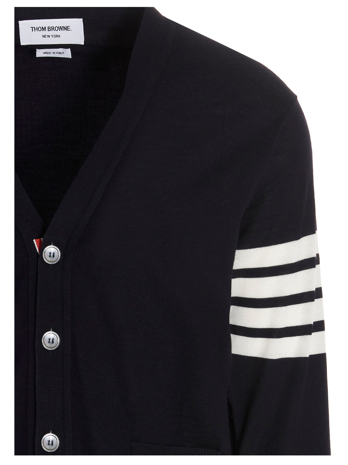 Thom Browne Blauer Cardigan aus Merinowolle