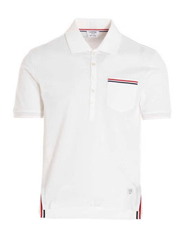 Thom Browne Weißes Poloshirt aus Baumwolle