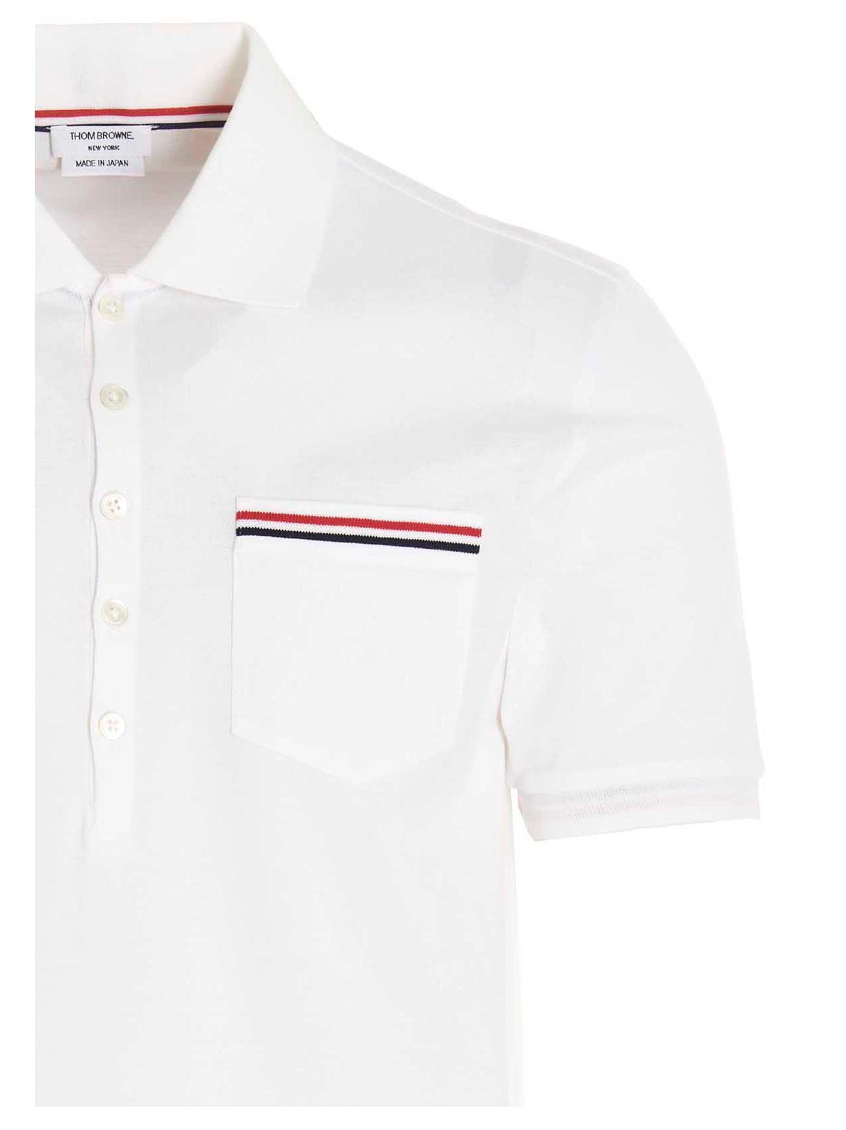 Thom Browne Weißes Poloshirt aus Baumwolle