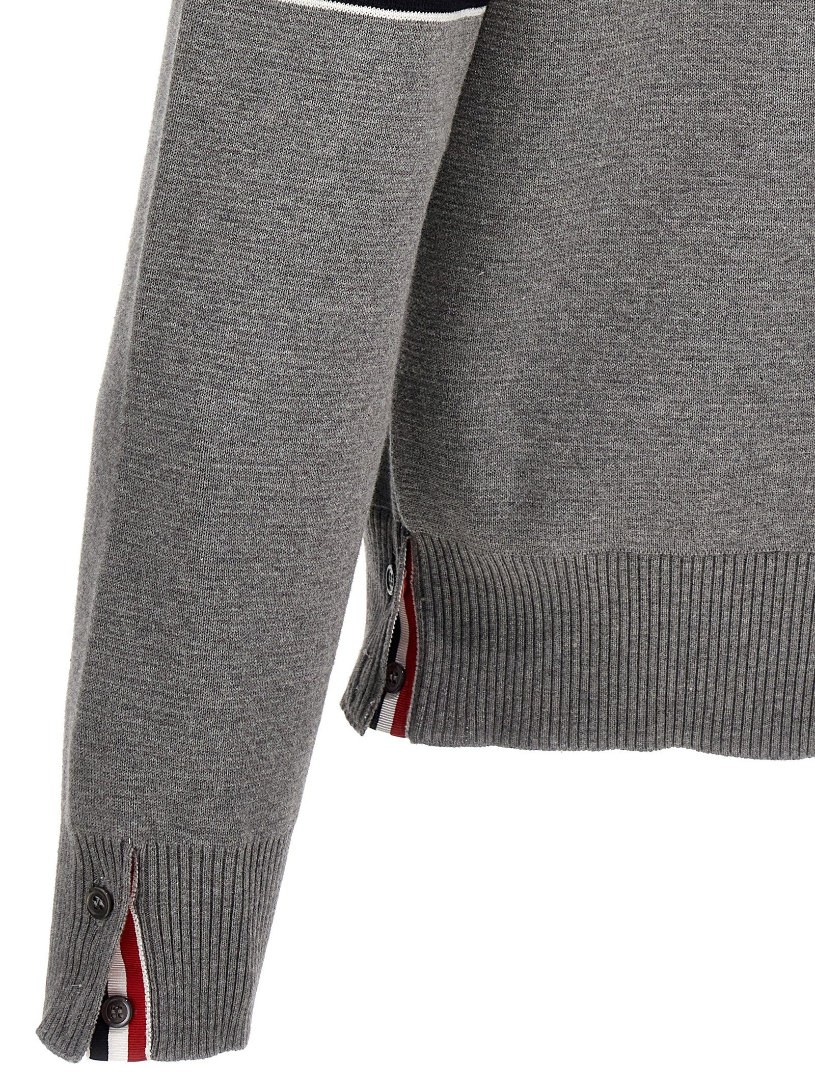 Thom Browne Grauer Baumwollcardigan