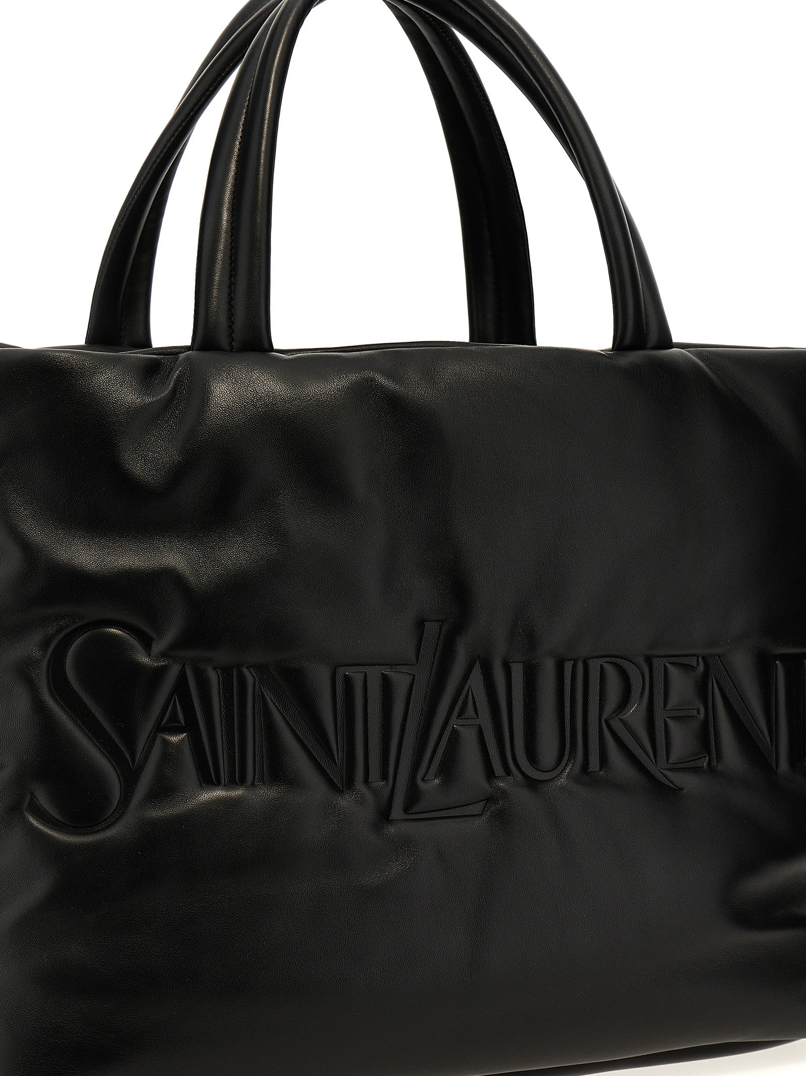 Saint Laurent Schwarze Lammleder-Tote Bag