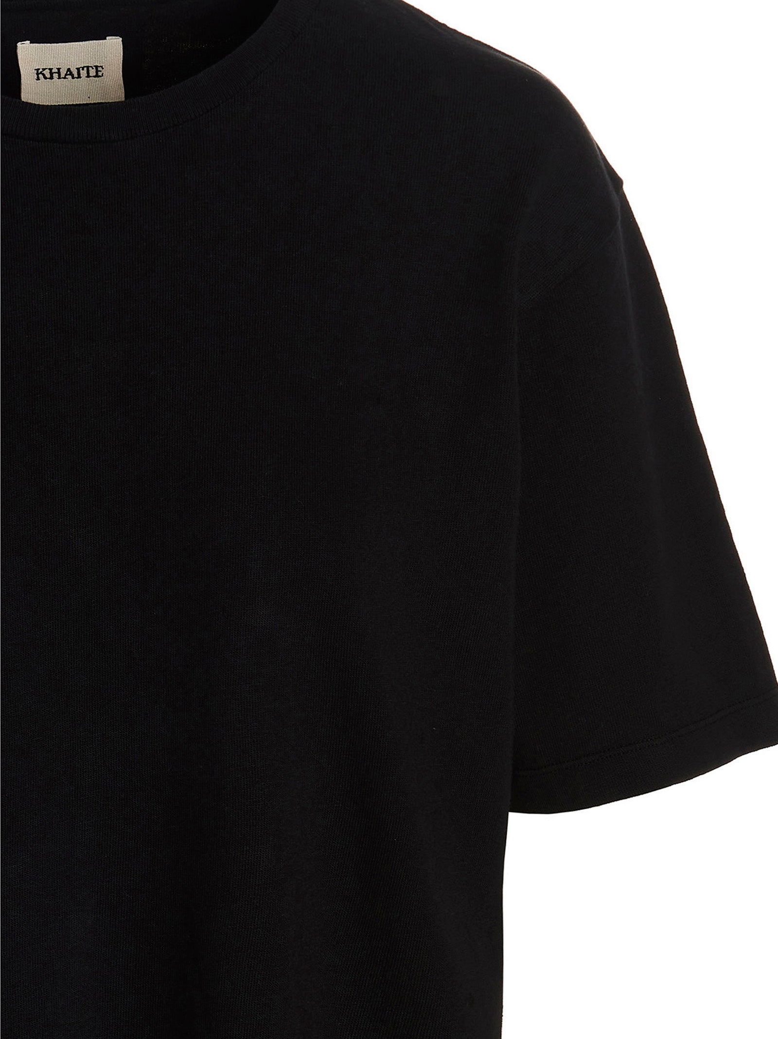 Khaite Schwarzes Baumwoll-T-Shirt