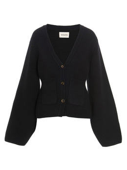 Khaite Schwarzer Kaschmir-Cardigan