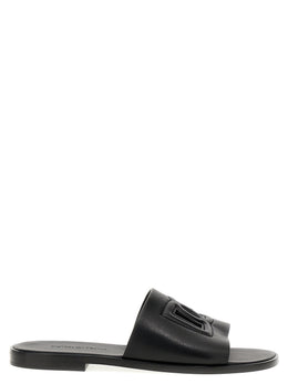 Dolce & Gabbana Schwarze Leder-Slipper