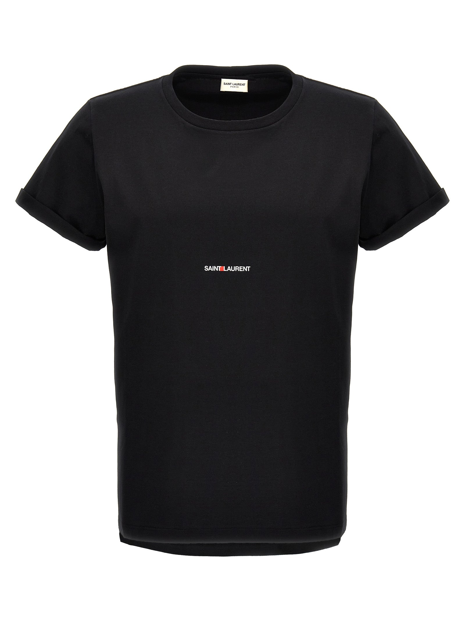 Saint Laurent Schwarzes Baumwoll-T-Shirt