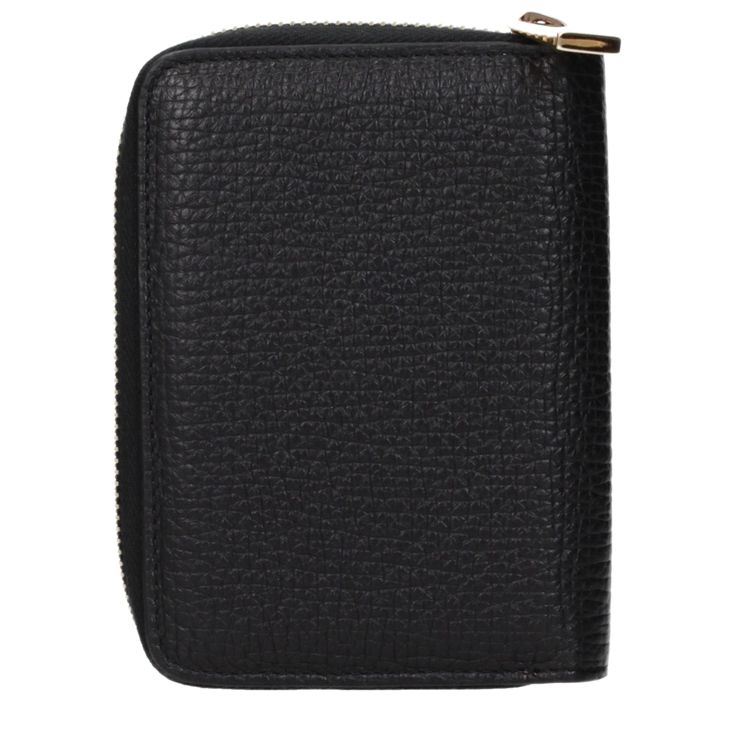 Versace Schwarzes Leder Portemonnaie