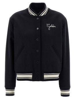Golden Goose Blauer Bomber aus reiner Schurwolle