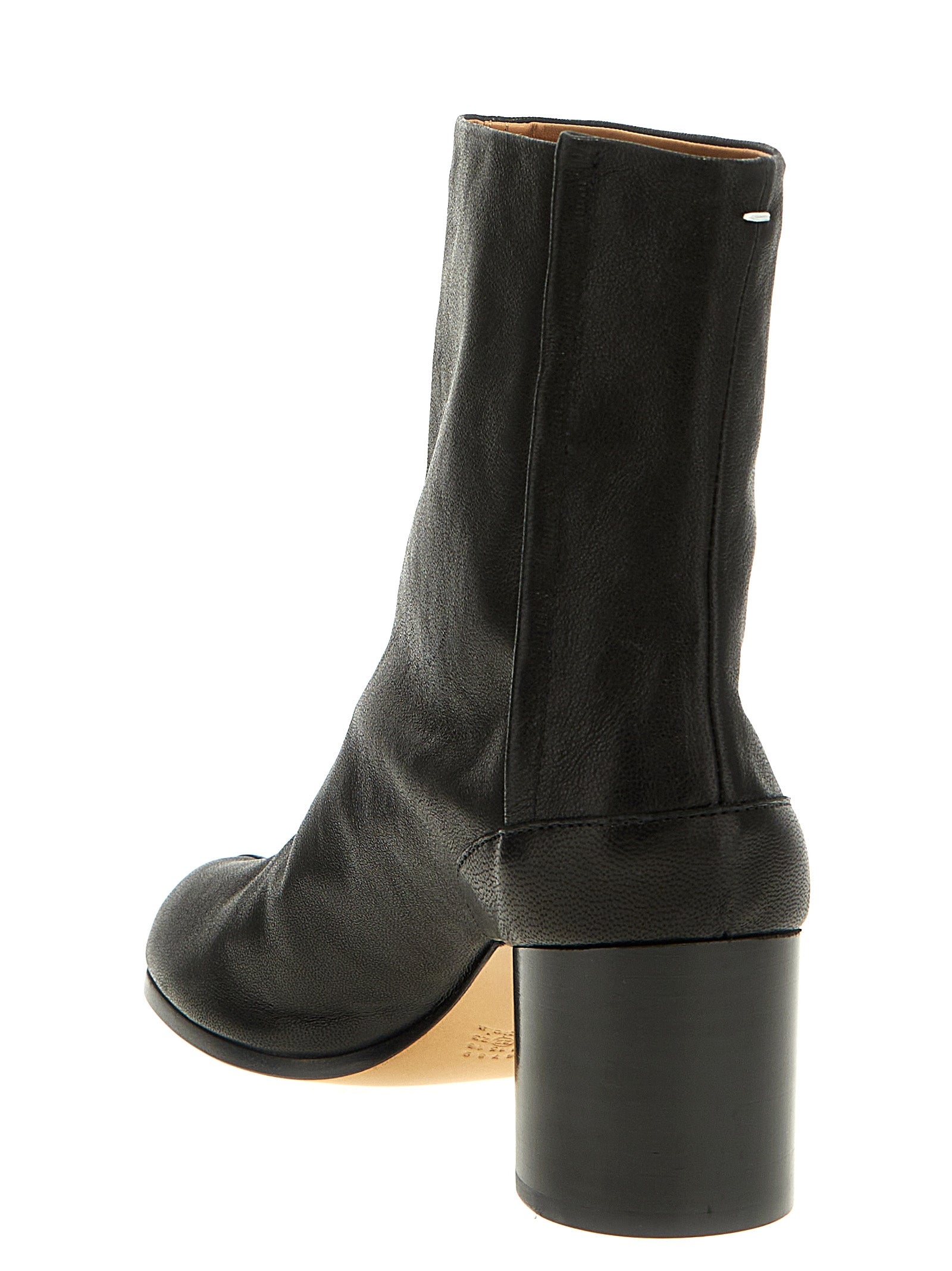 Maison Margiela Schwarze Ankle Boots aus Nappa-Leder / Kalbsleder