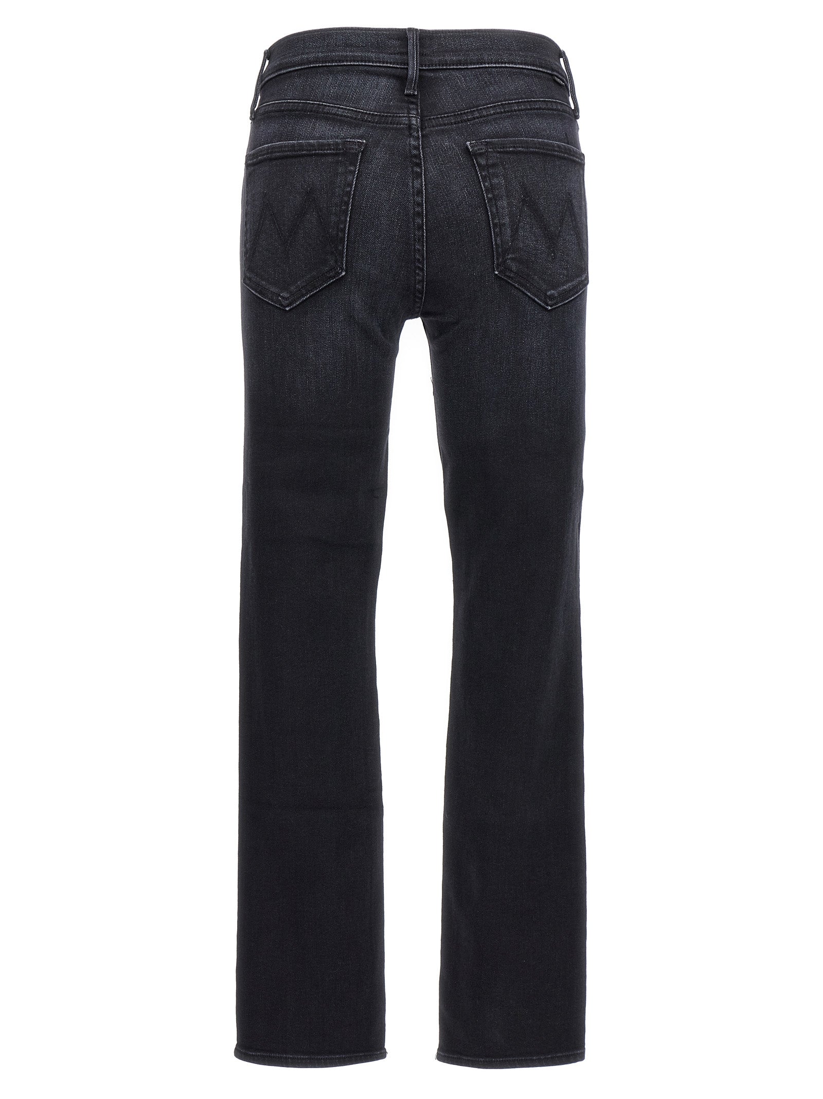 Mother Denim Schwarze Baumwoll-Jeans im Slim Fit