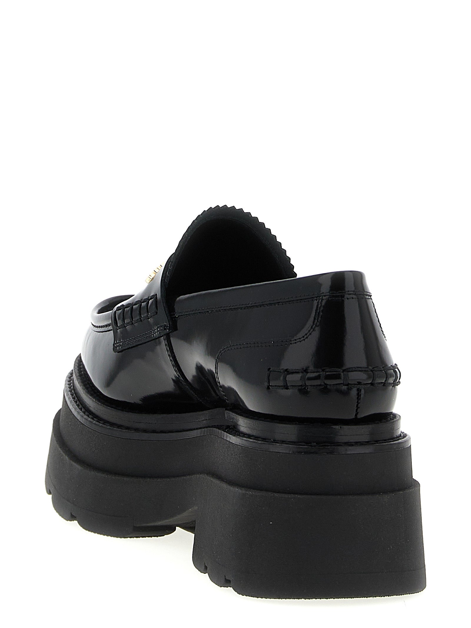 Alexander Wang Schwarze Plateau-Loafer aus Rindsleder