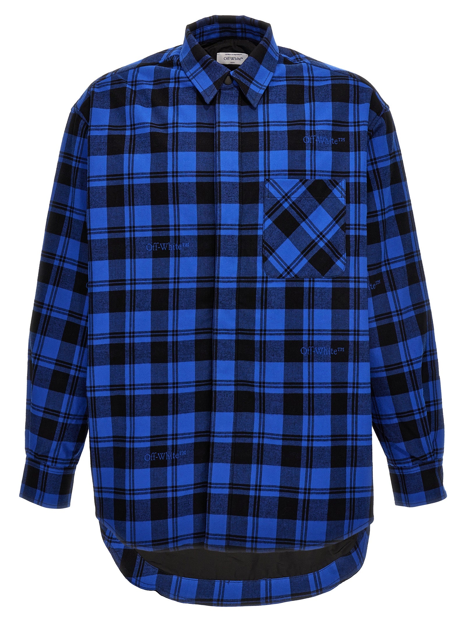 Off-White Blaues Baumwollhemd