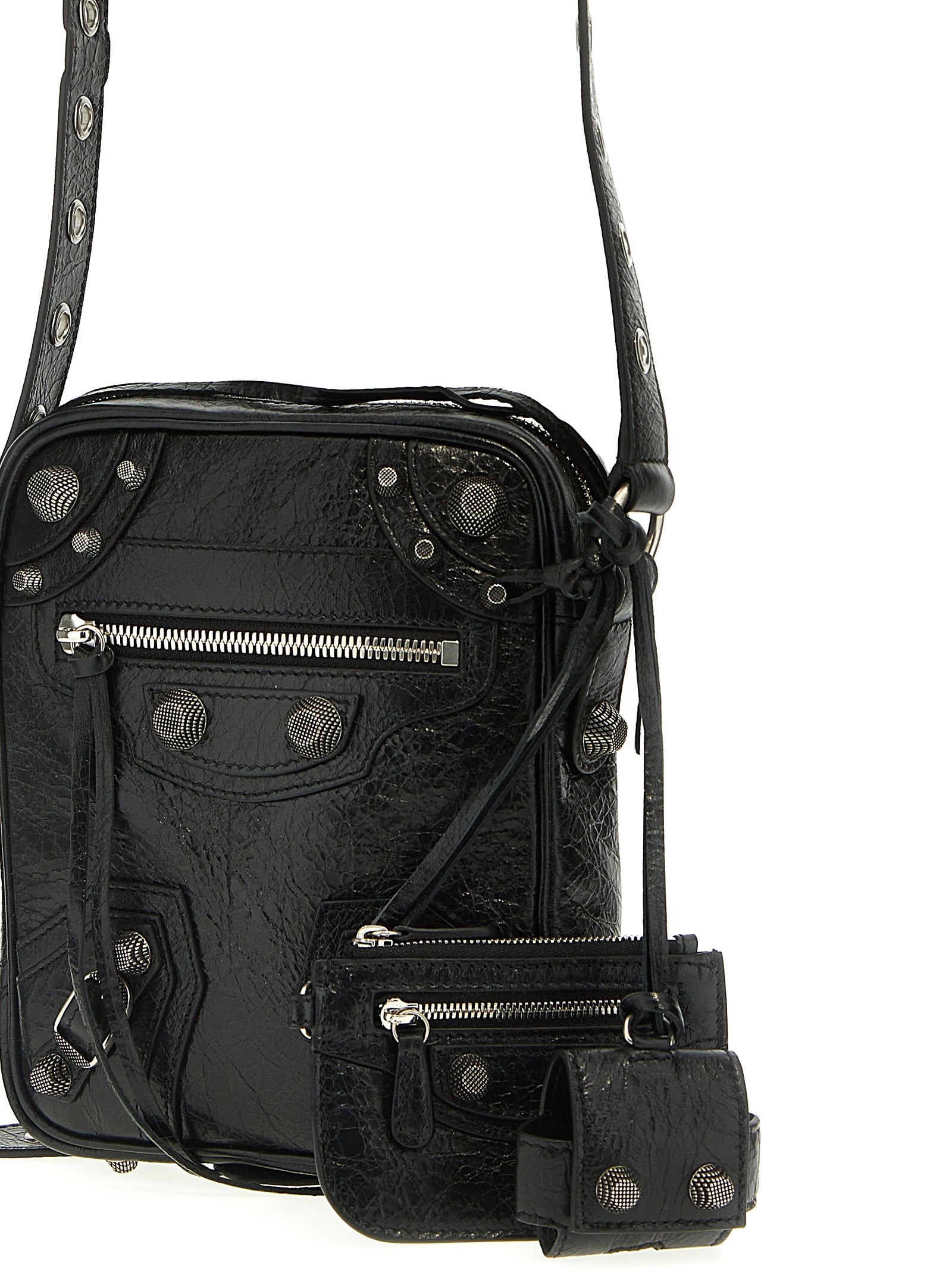 Balenciaga Schwarze Umhängetasche aus Lammleder