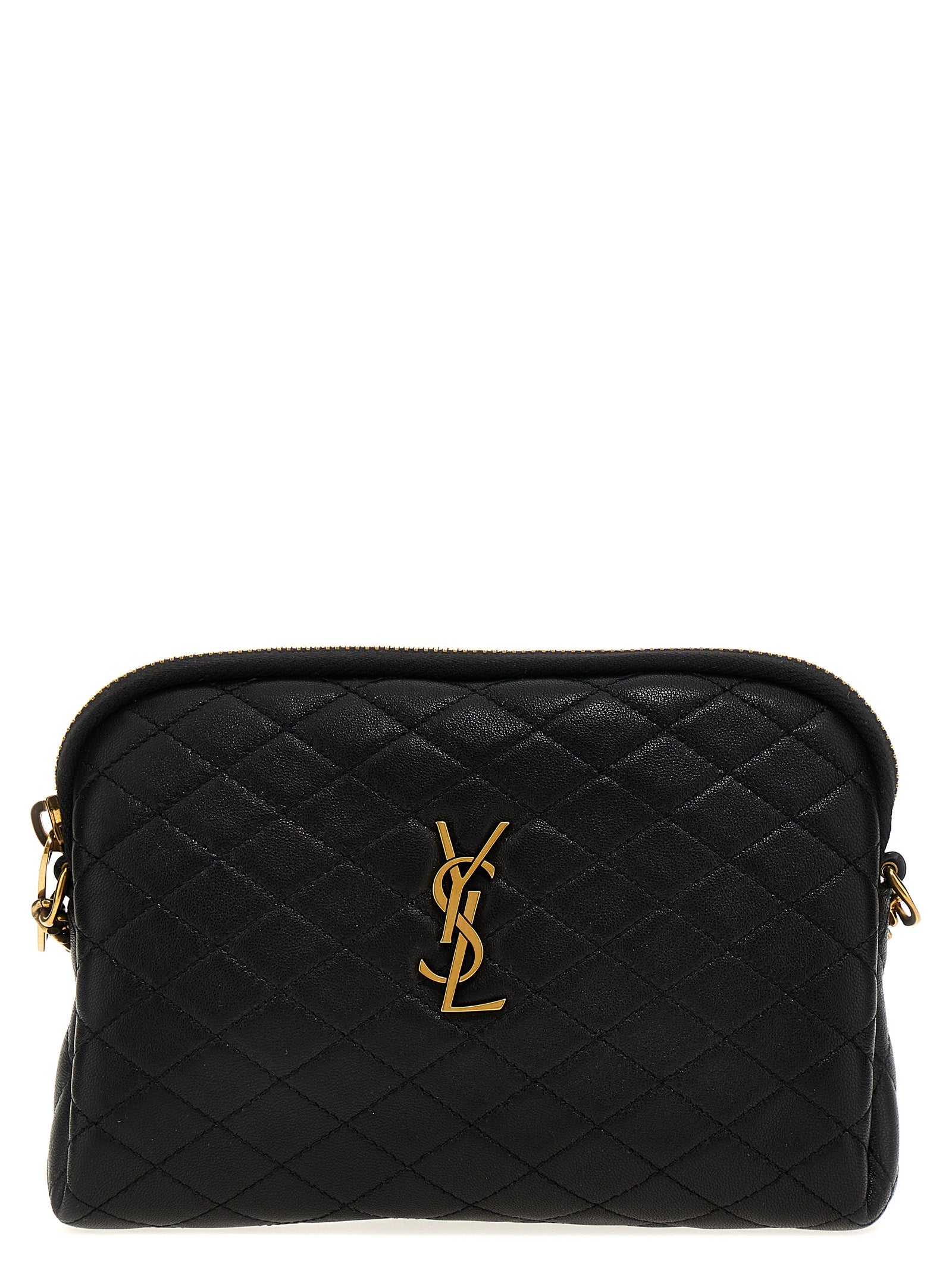 Saint Laurent Schwarze Umhängetasche aus Lammleder